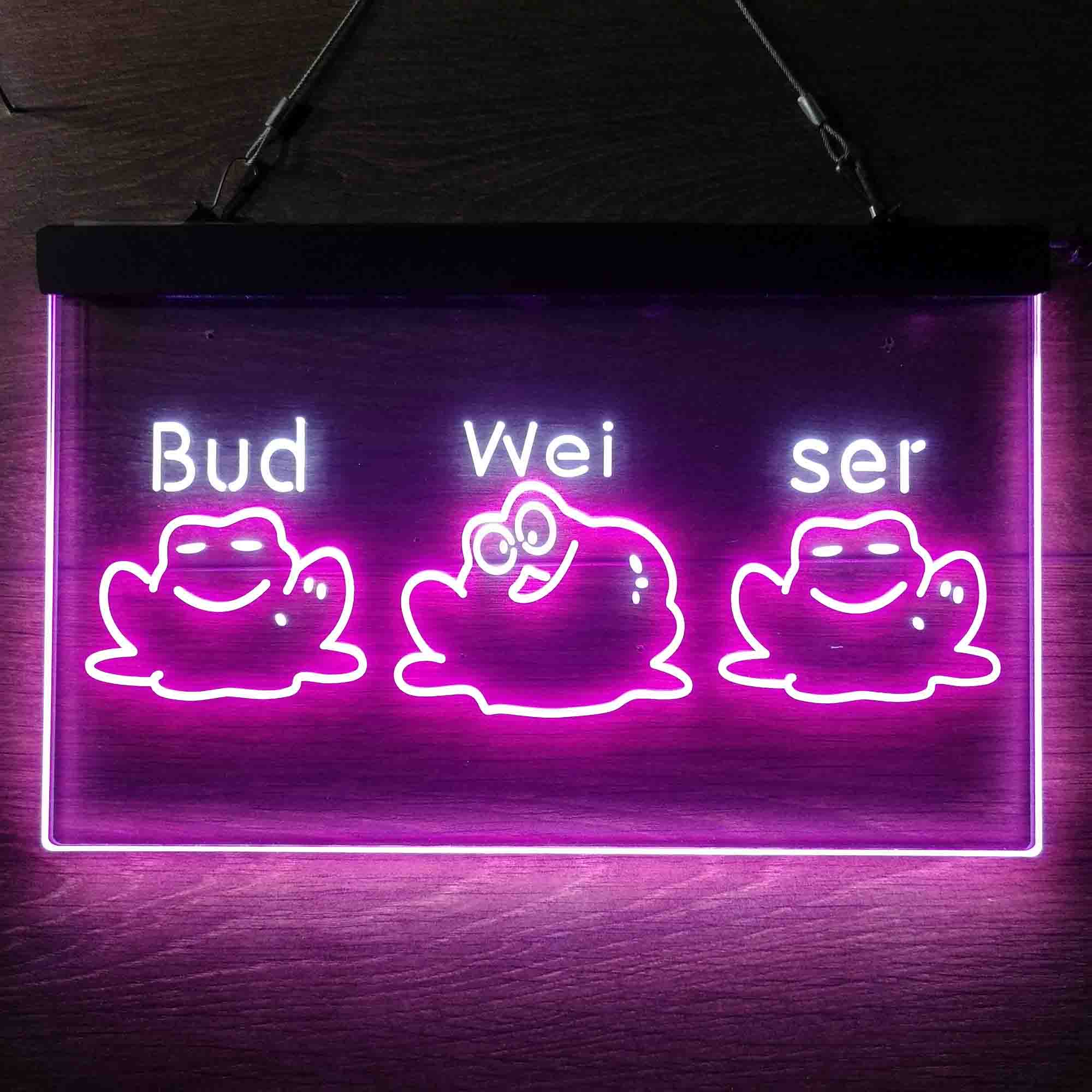 Budweiser Frogs Singing Neon LED Sign