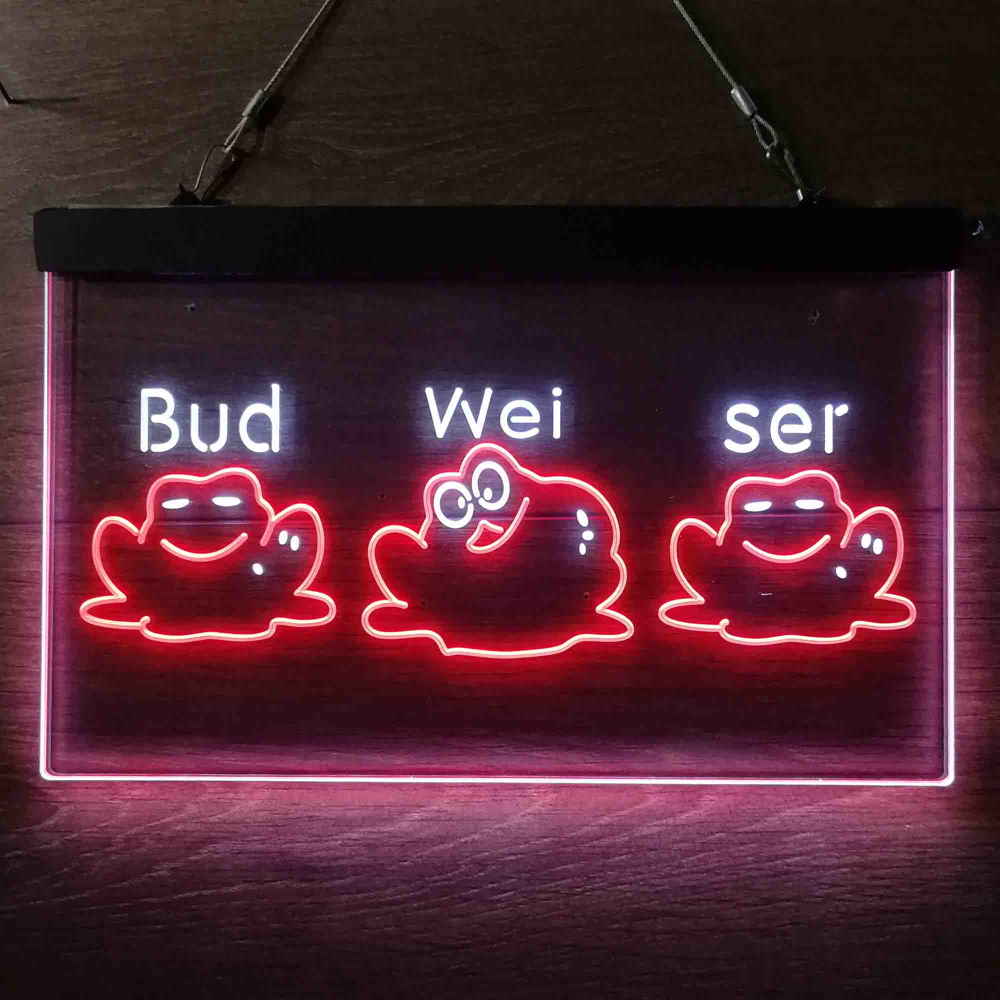 Budweiser Frogs Singing Neon LED Sign