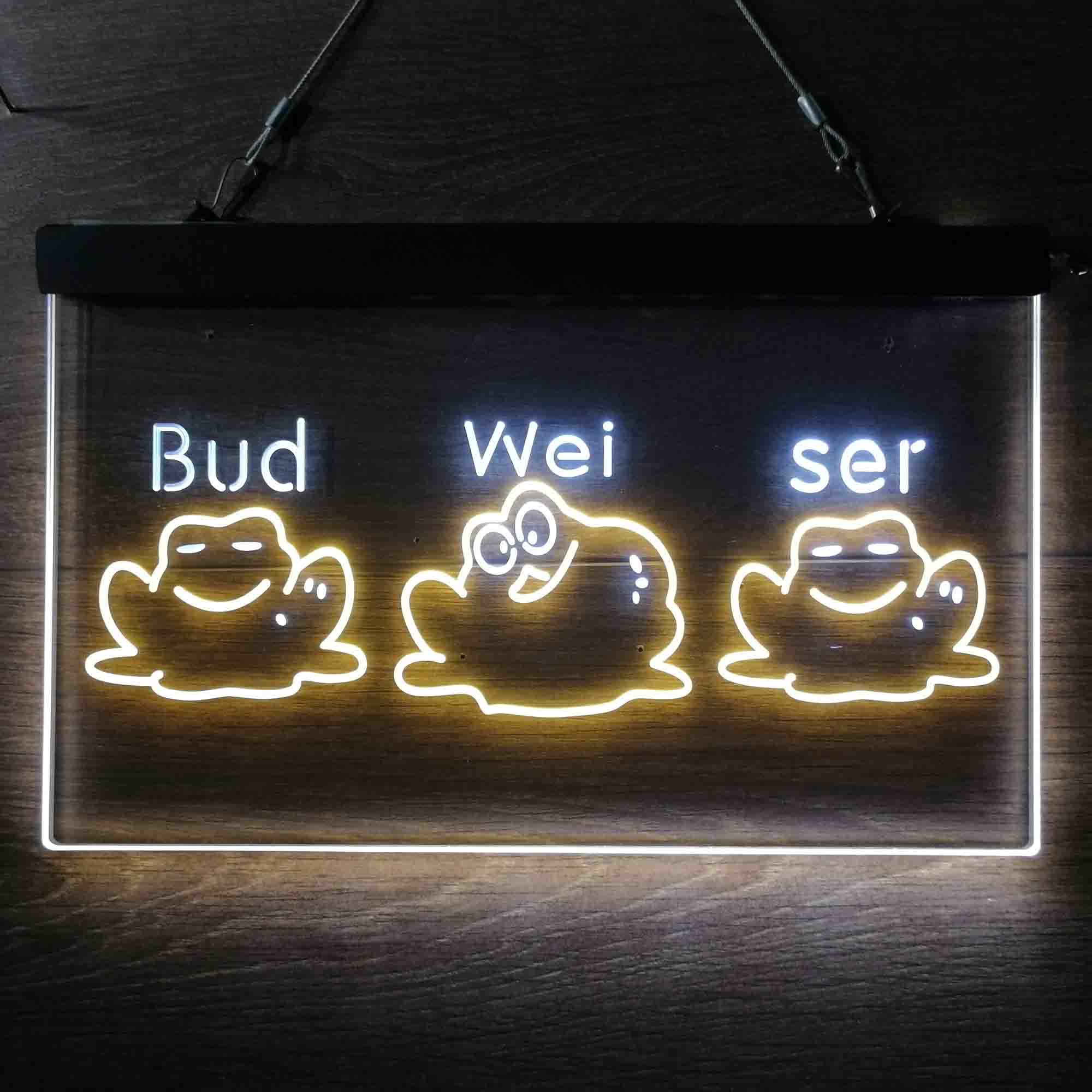 Budweiser Frogs Singing Neon LED Sign