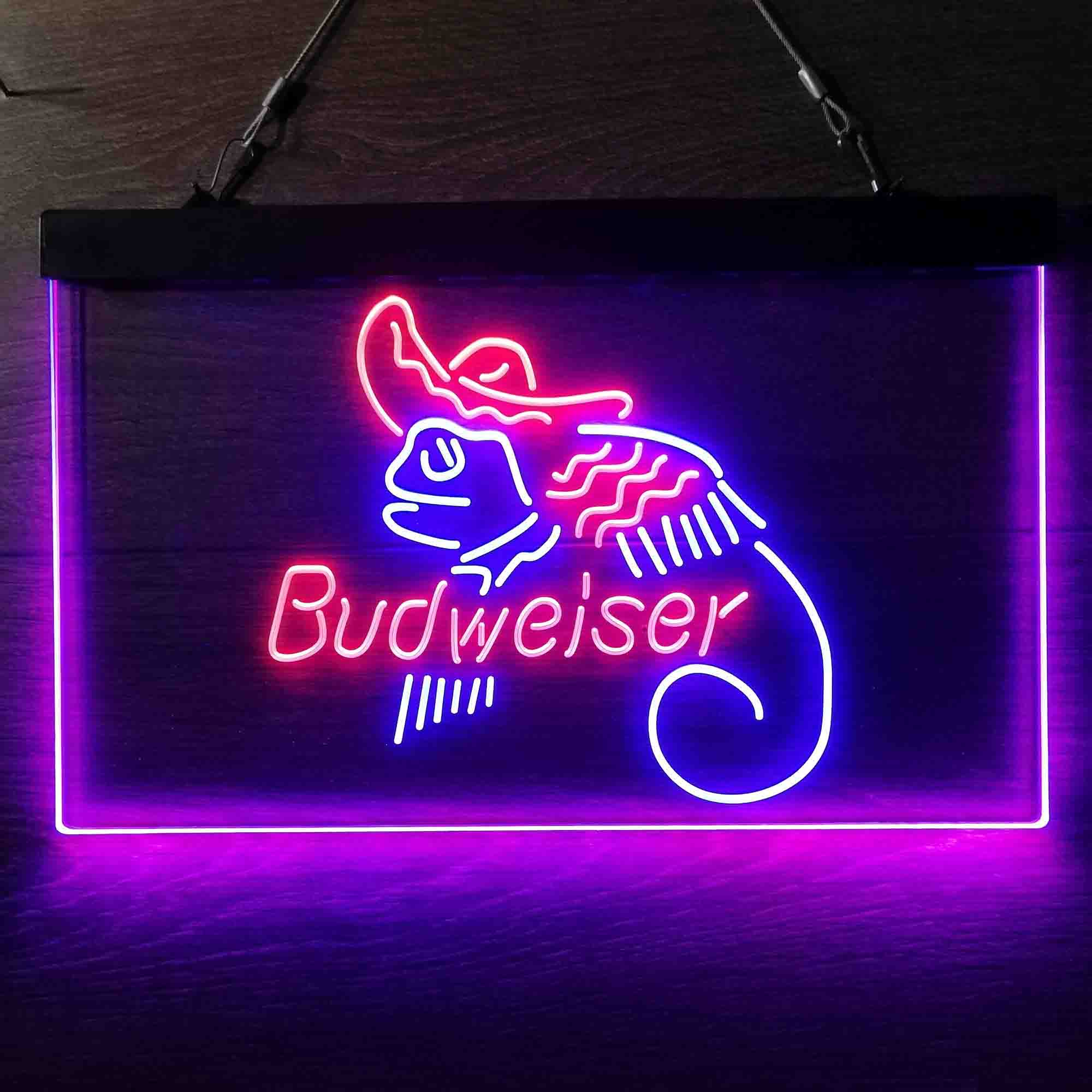 Budweiser Lizard Cowboys Mexico Neon LED Sign