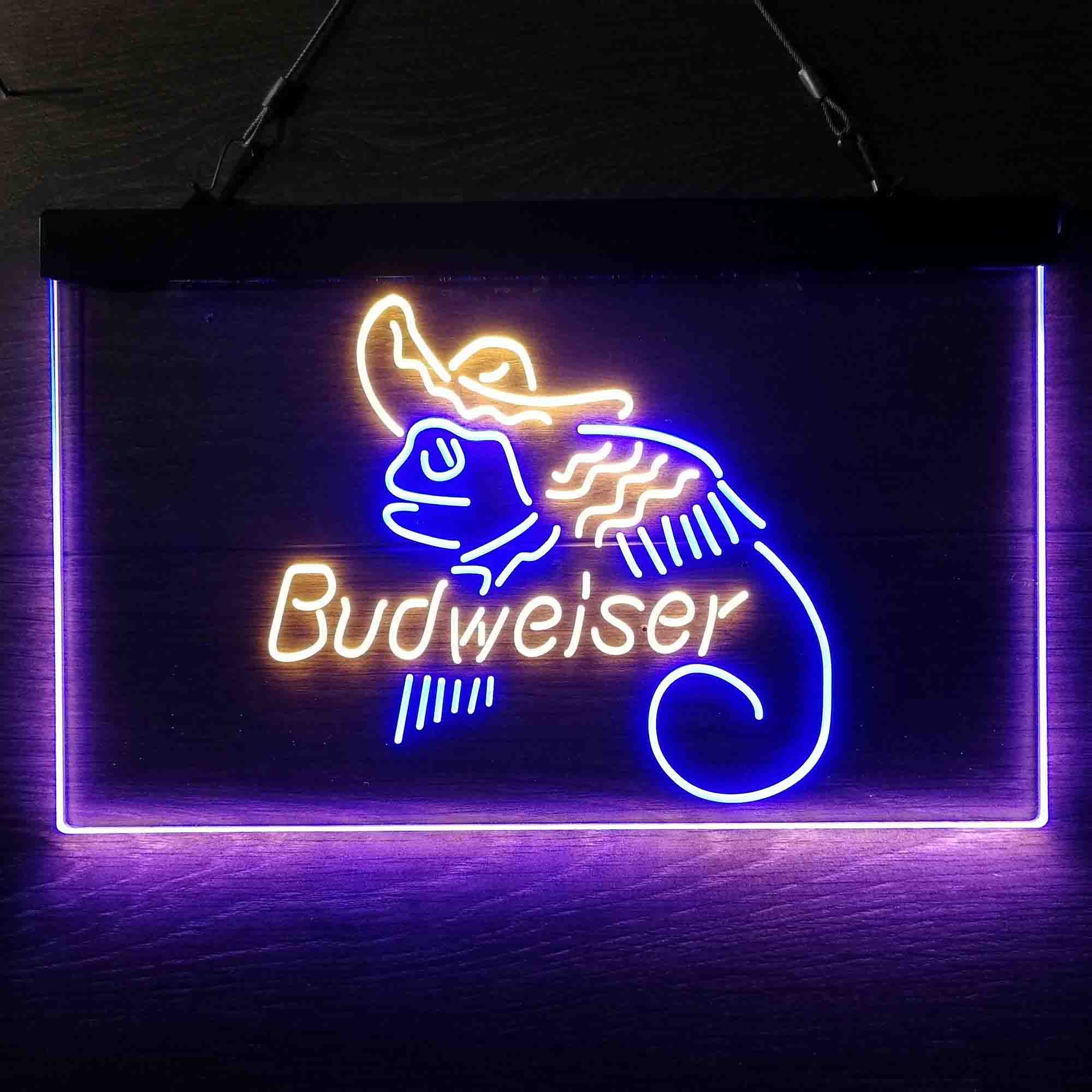 Budweiser Lizard Cowboys Mexico Neon LED Sign