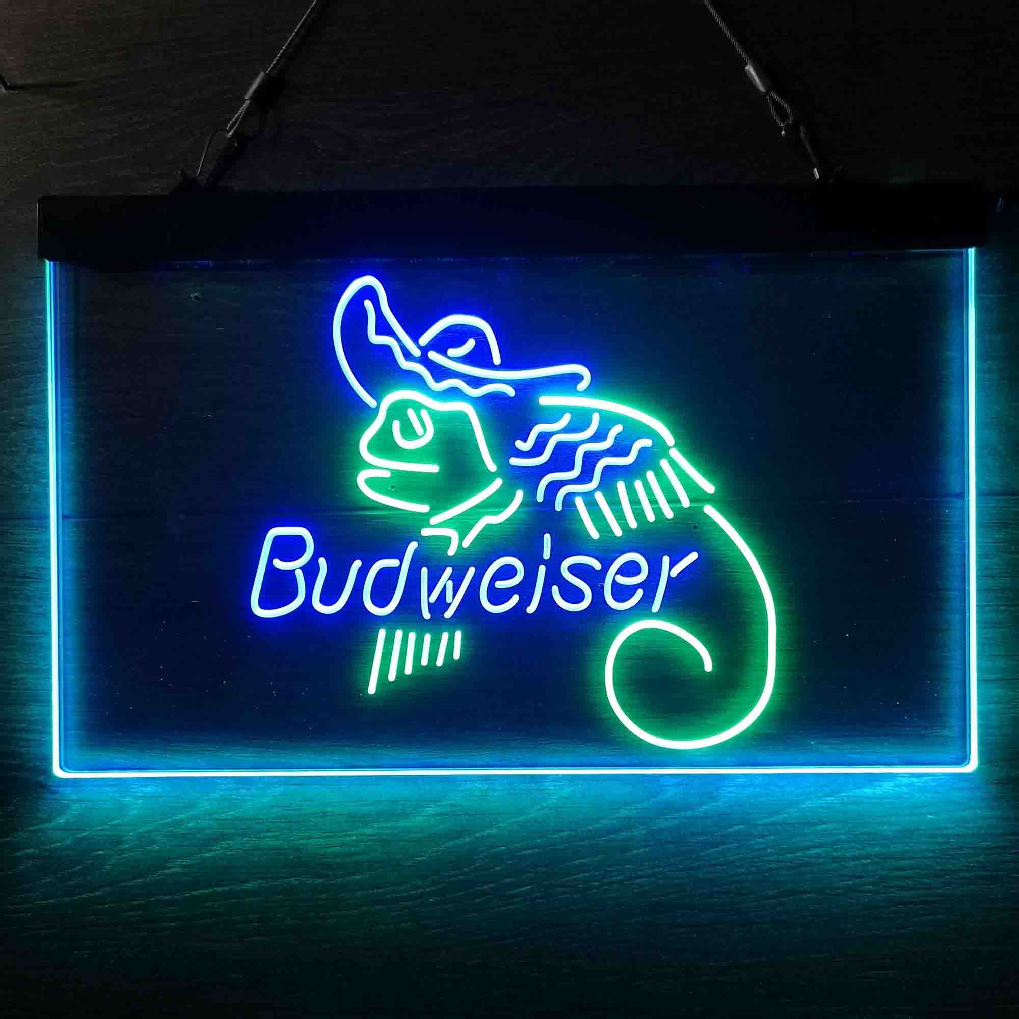 Budweiser Lizard Cowboys Mexico Neon LED Sign