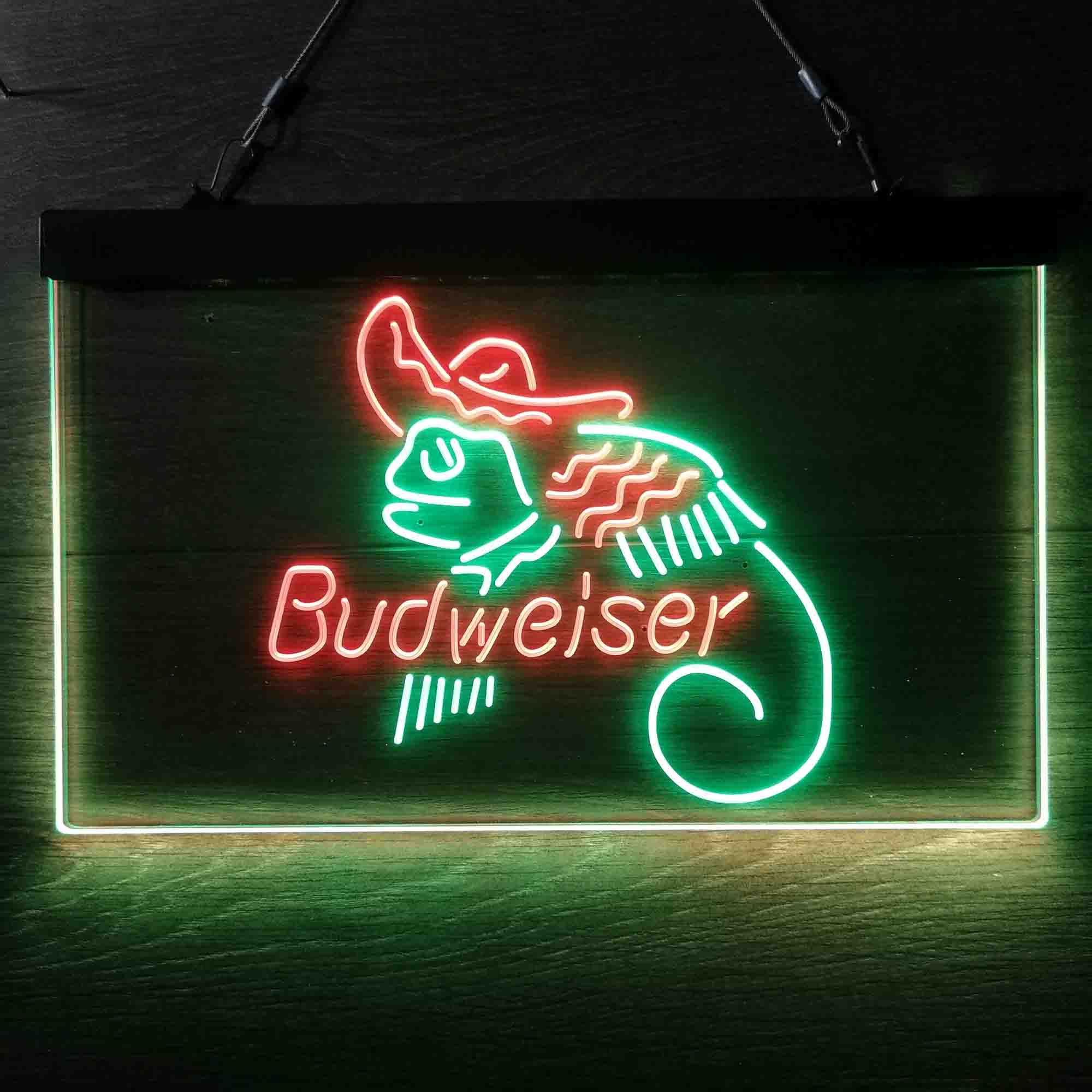 Budweiser Lizard Cowboys Mexico Neon LED Sign