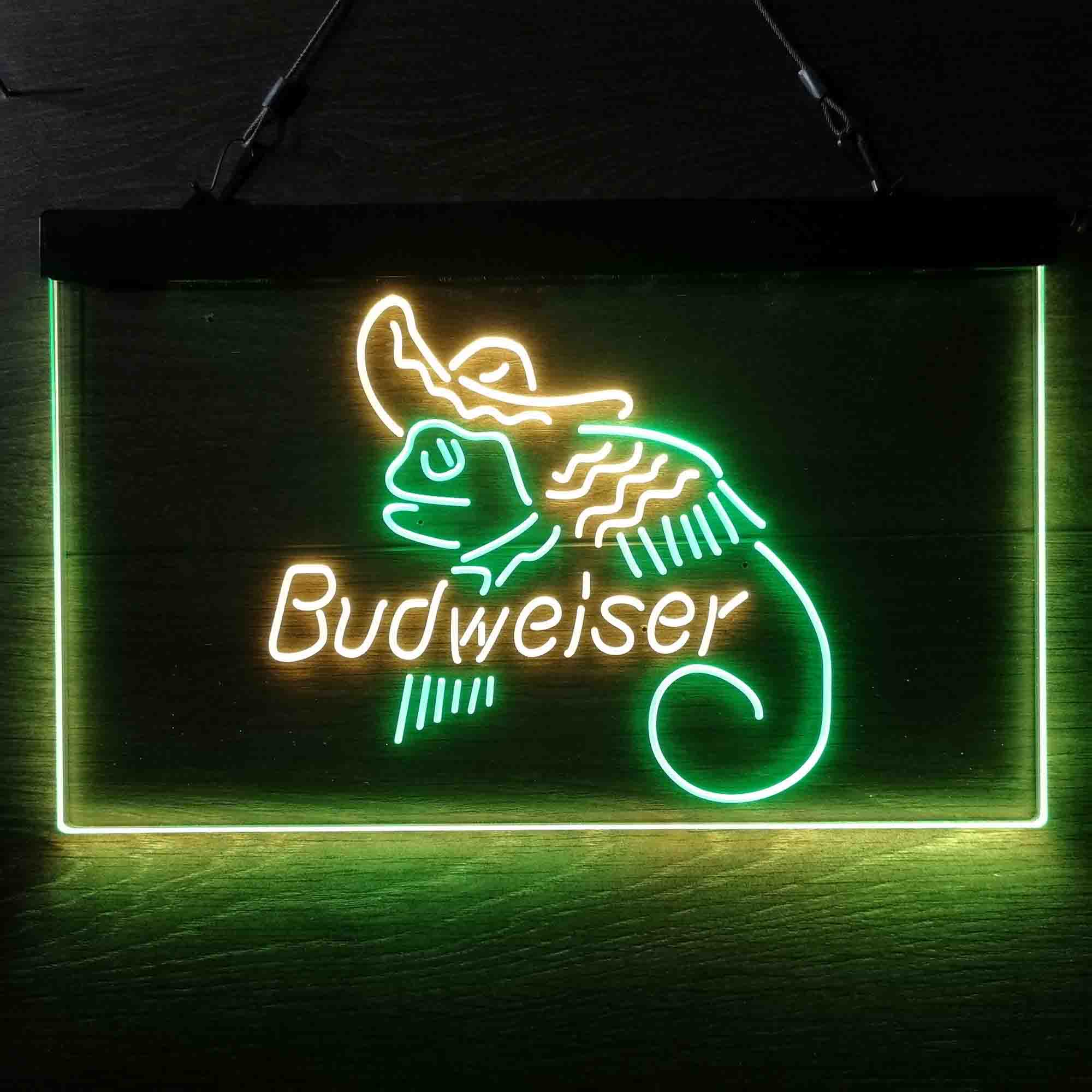 Budweiser Lizard Cowboys Mexico Neon LED Sign