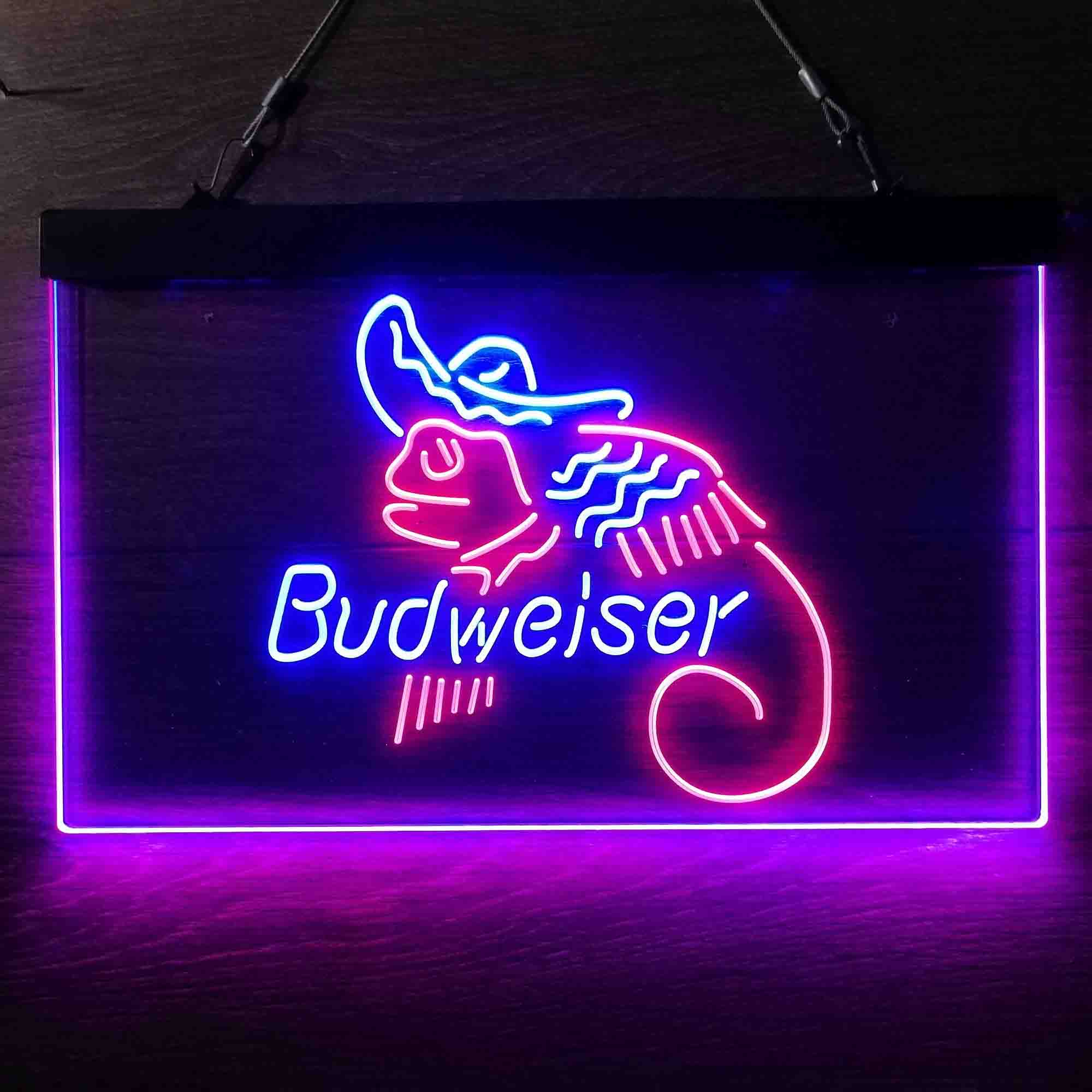 Budweiser Lizard Cowboys Mexico Neon LED Sign