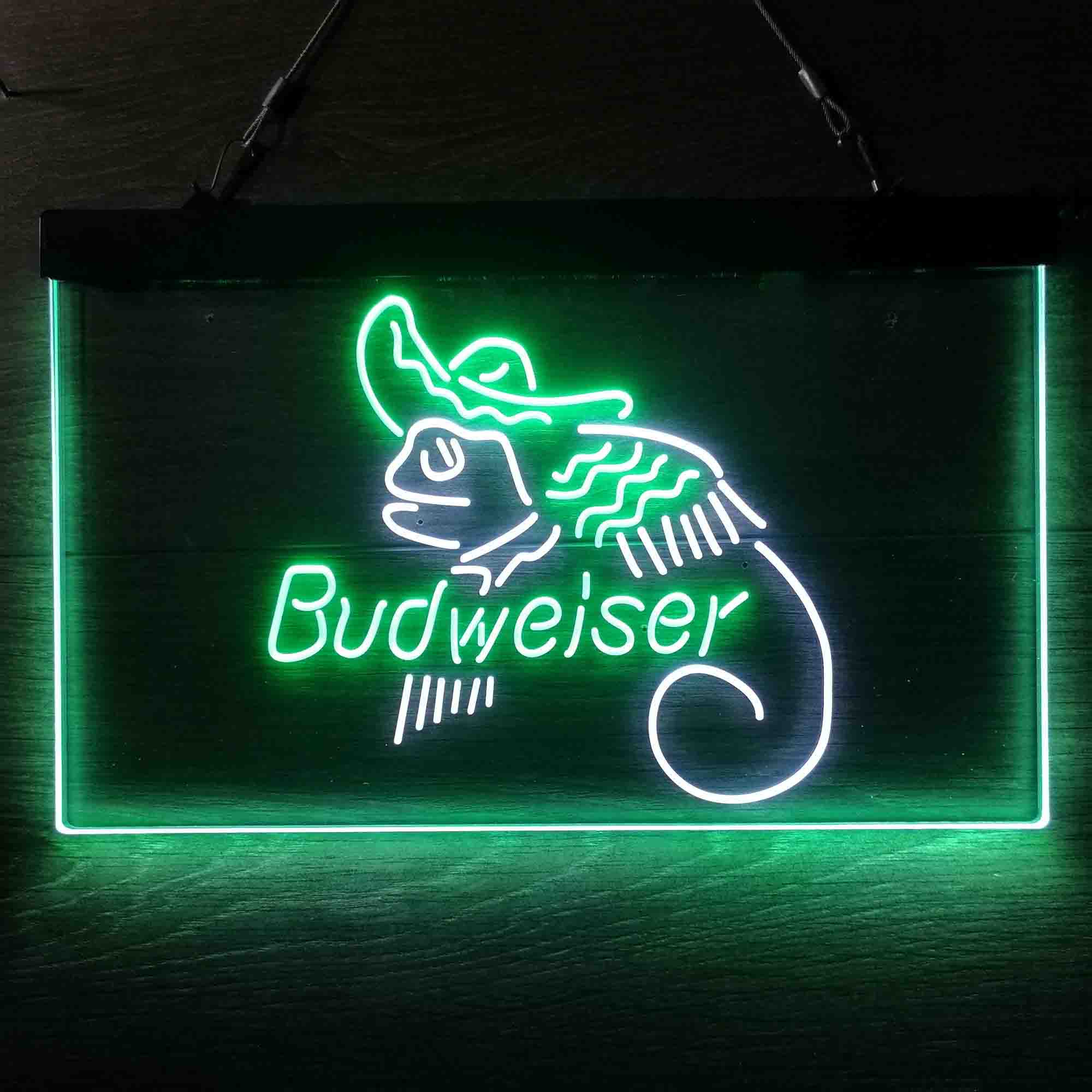 Budweiser Lizard Cowboys Mexico Neon LED Sign