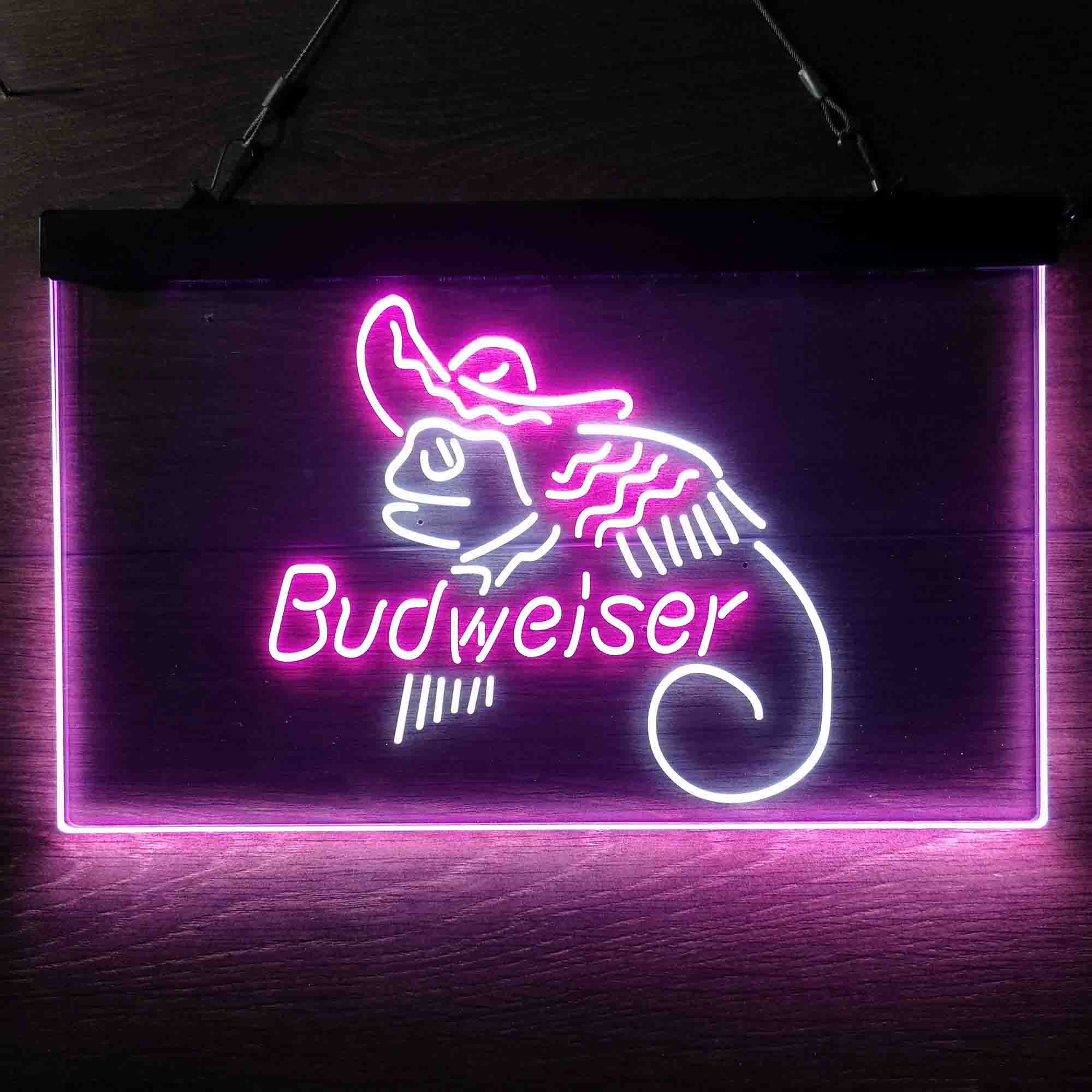 Budweiser Lizard Cowboys Mexico Neon LED Sign