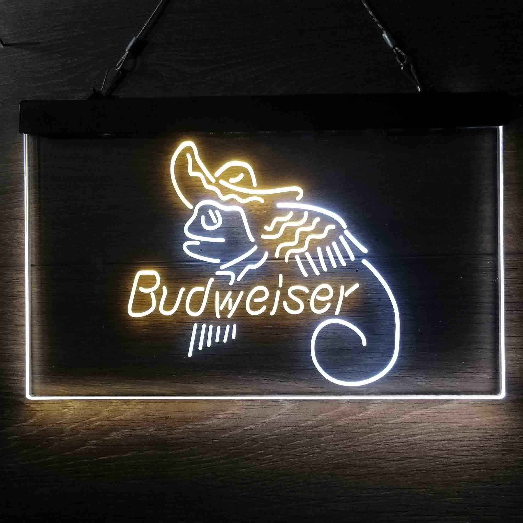 Budweiser Lizard Cowboys Mexico Neon LED Sign