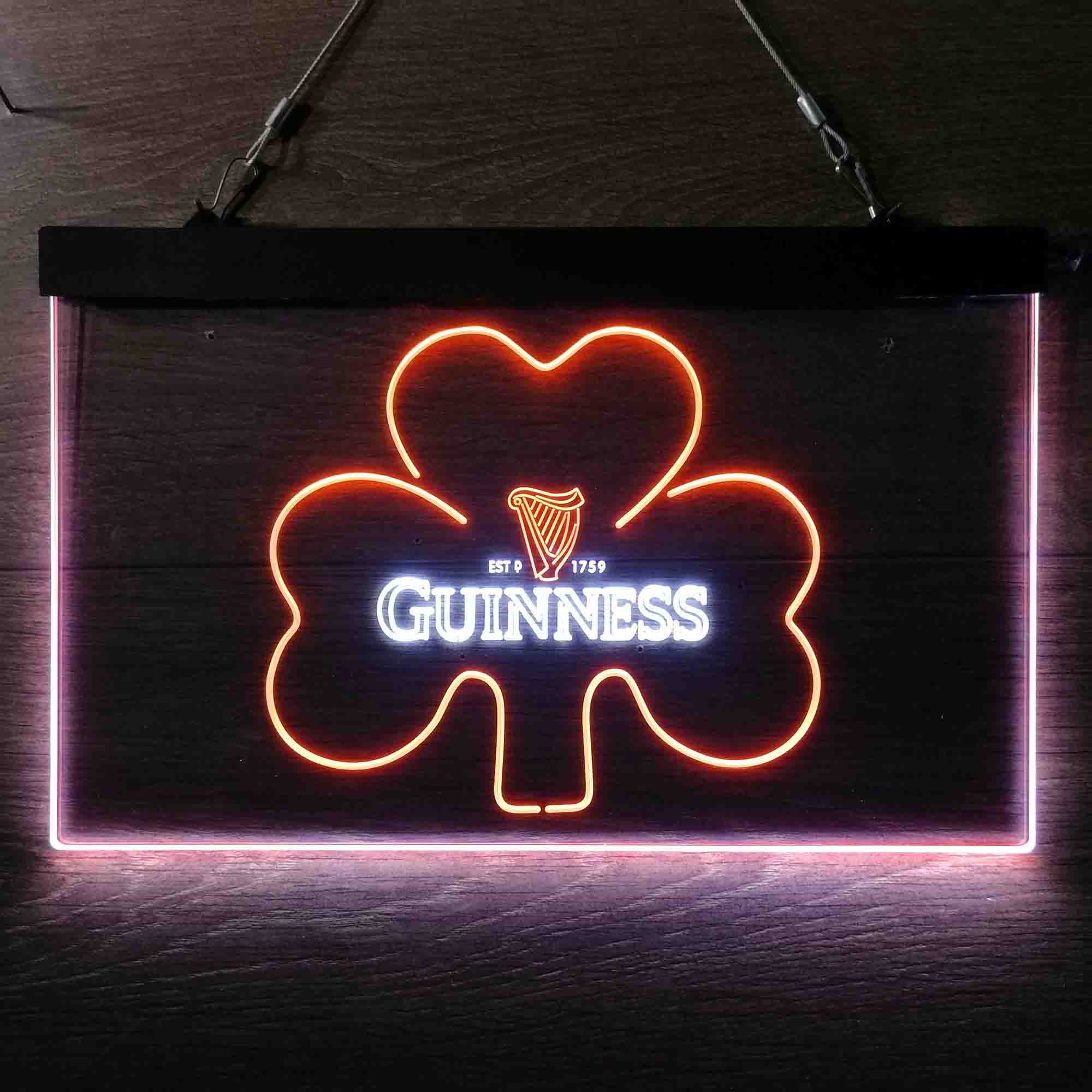 Guinness Shamrock Ale Neon LED Sign