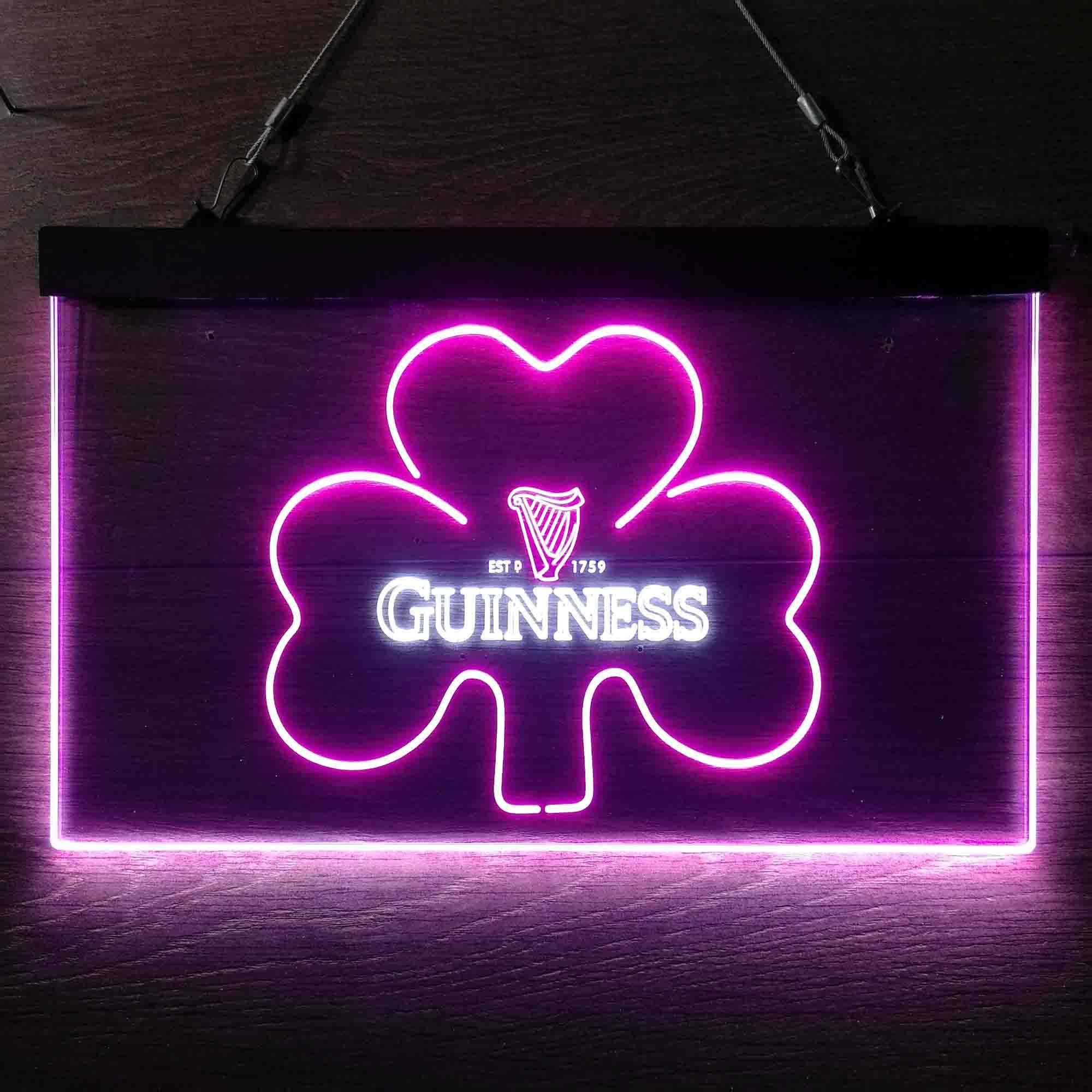 Guinness Shamrock Ale Neon LED Sign