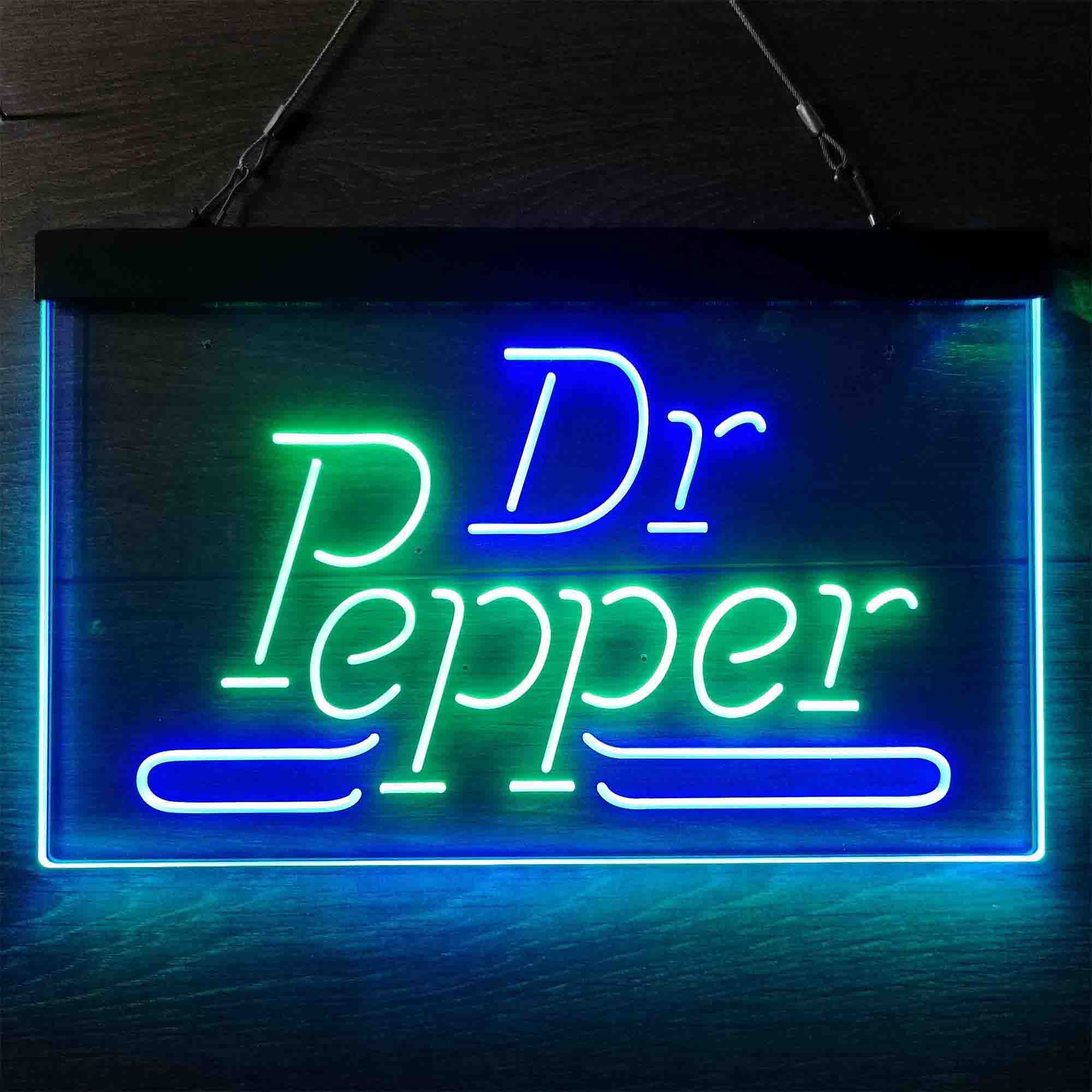 Dr Pepper Wordmark Logo Neon LED Sign