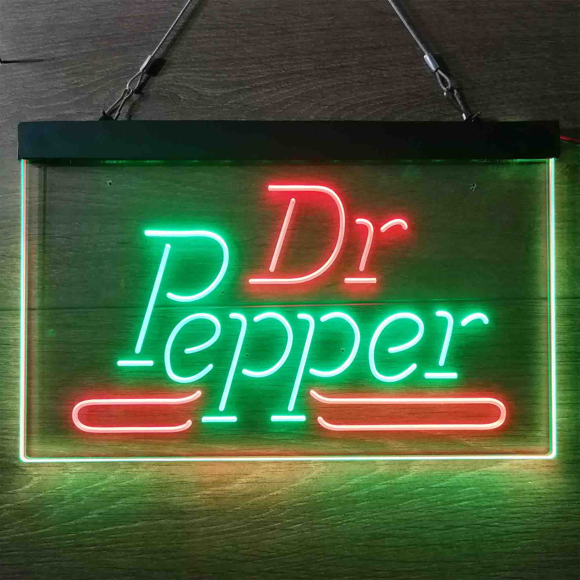 Dr Pepper Wordmark Logo Neon LED Sign