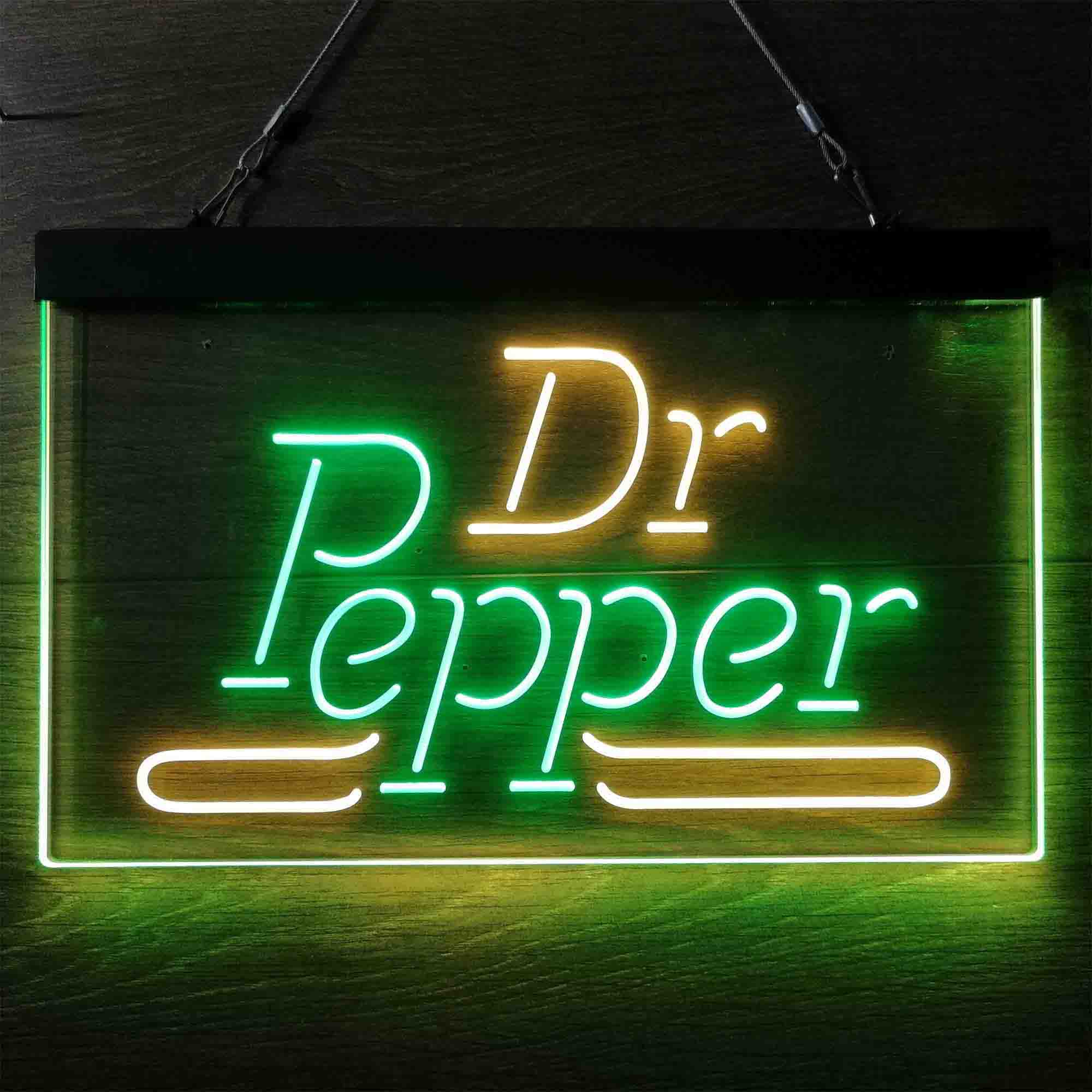 Dr Pepper Wordmark Logo Neon LED Sign