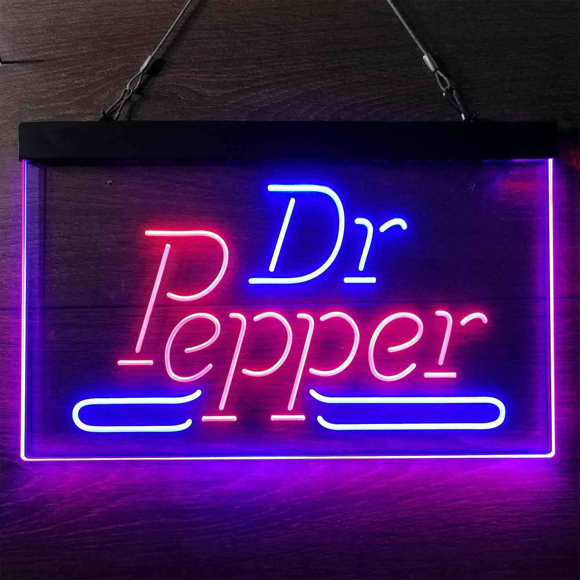 Dr Pepper Wordmark Logo Neon LED Sign