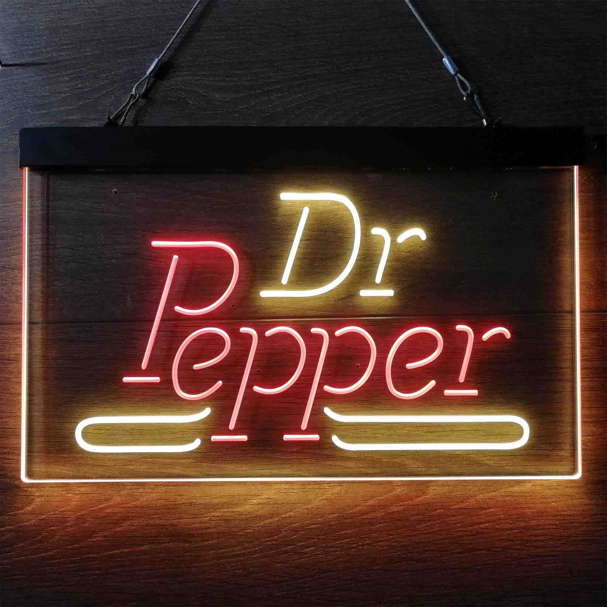 Dr Pepper Wordmark Logo Neon LED Sign