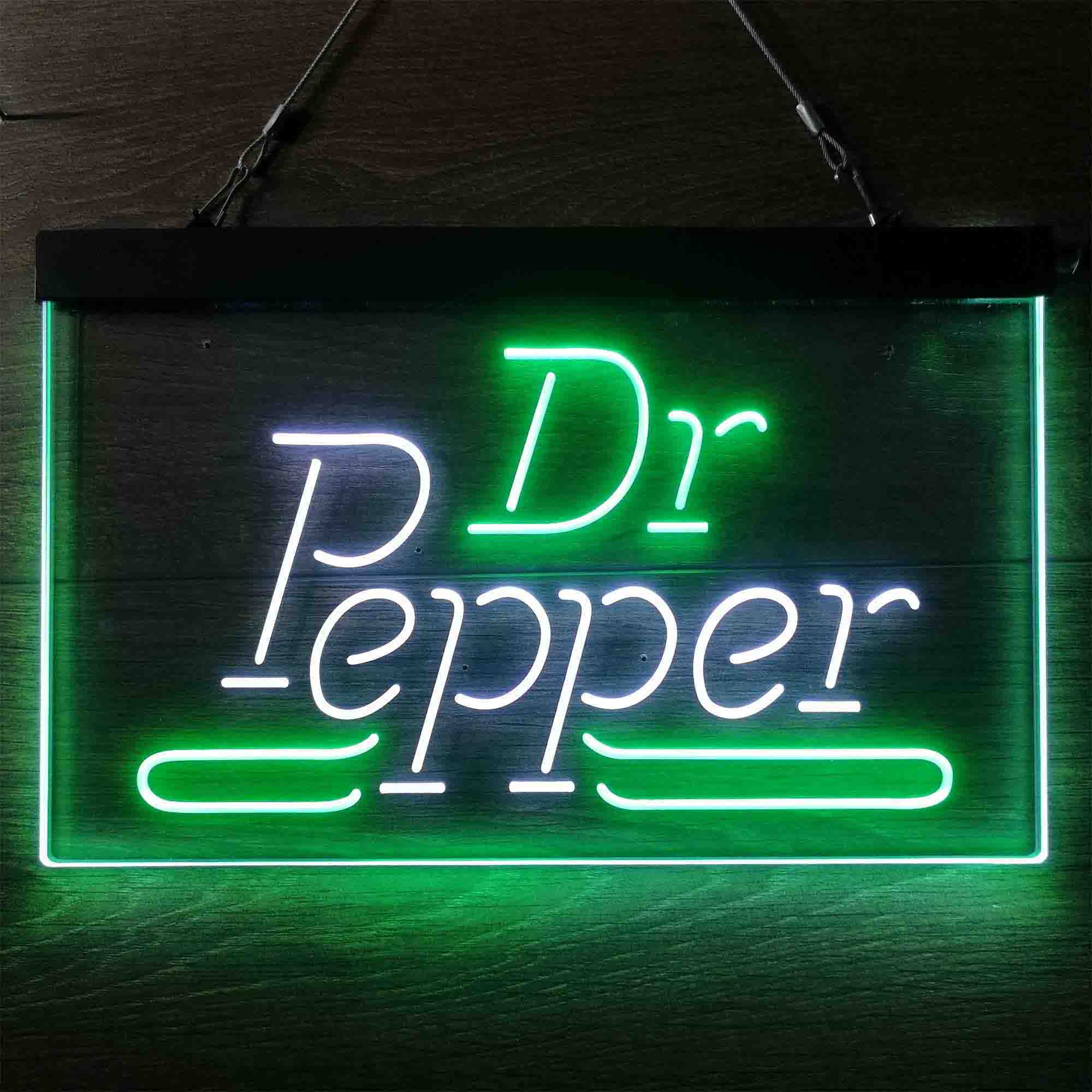 Dr Pepper Wordmark Logo Neon LED Sign