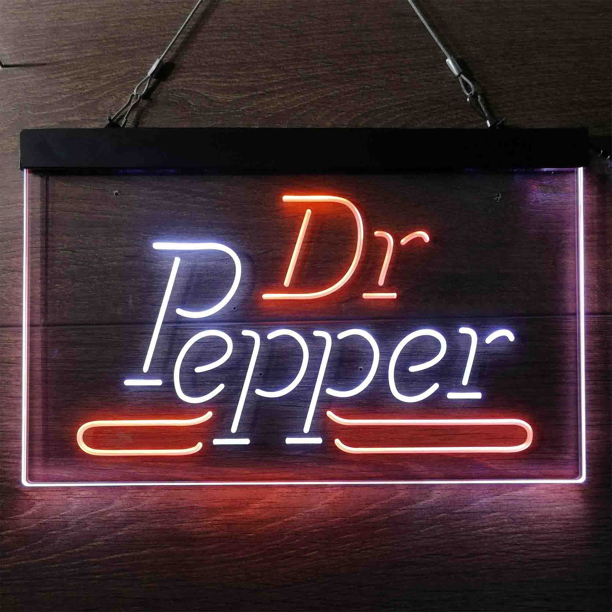 Dr Pepper Wordmark Logo Neon LED Sign