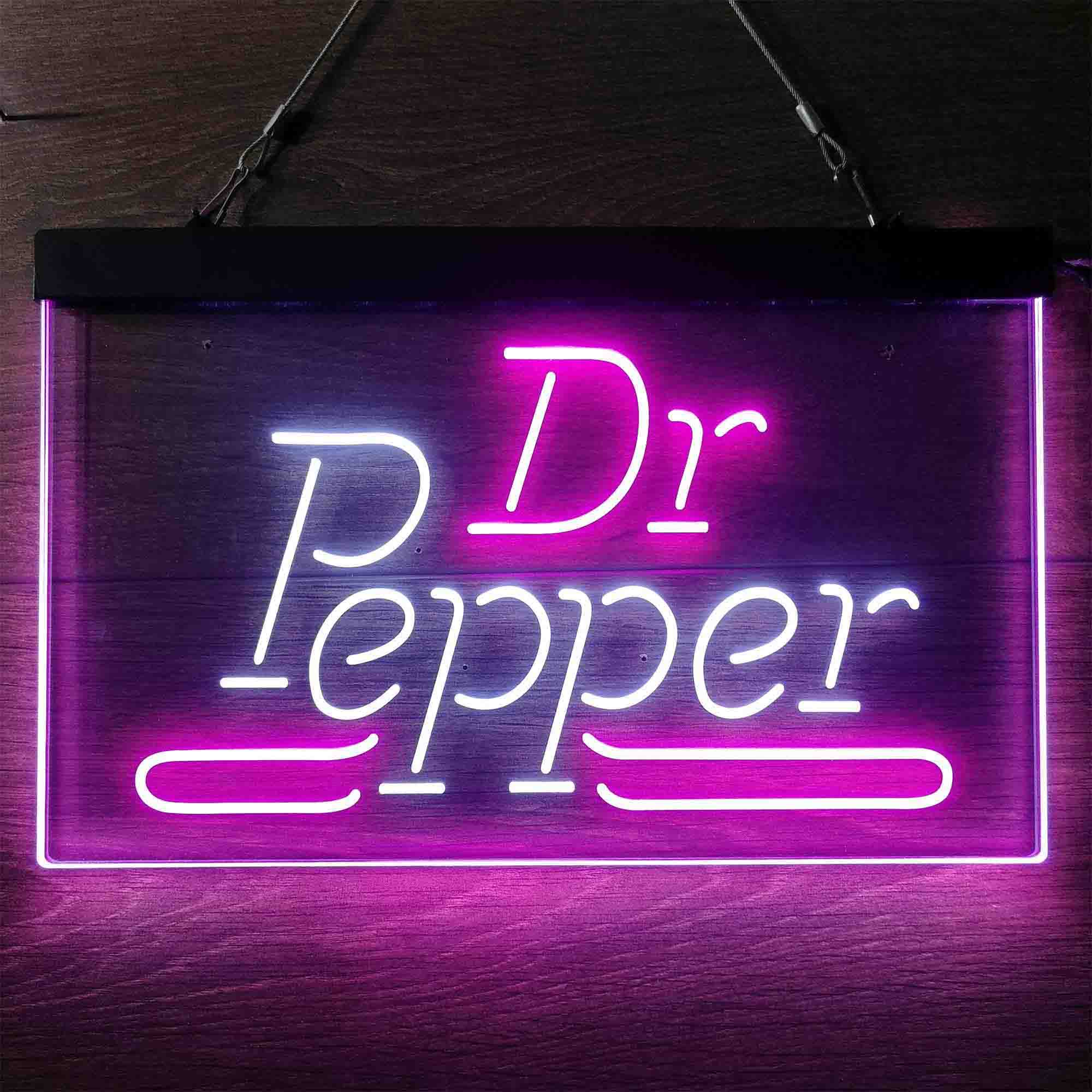 Dr Pepper Wordmark Logo Neon LED Sign