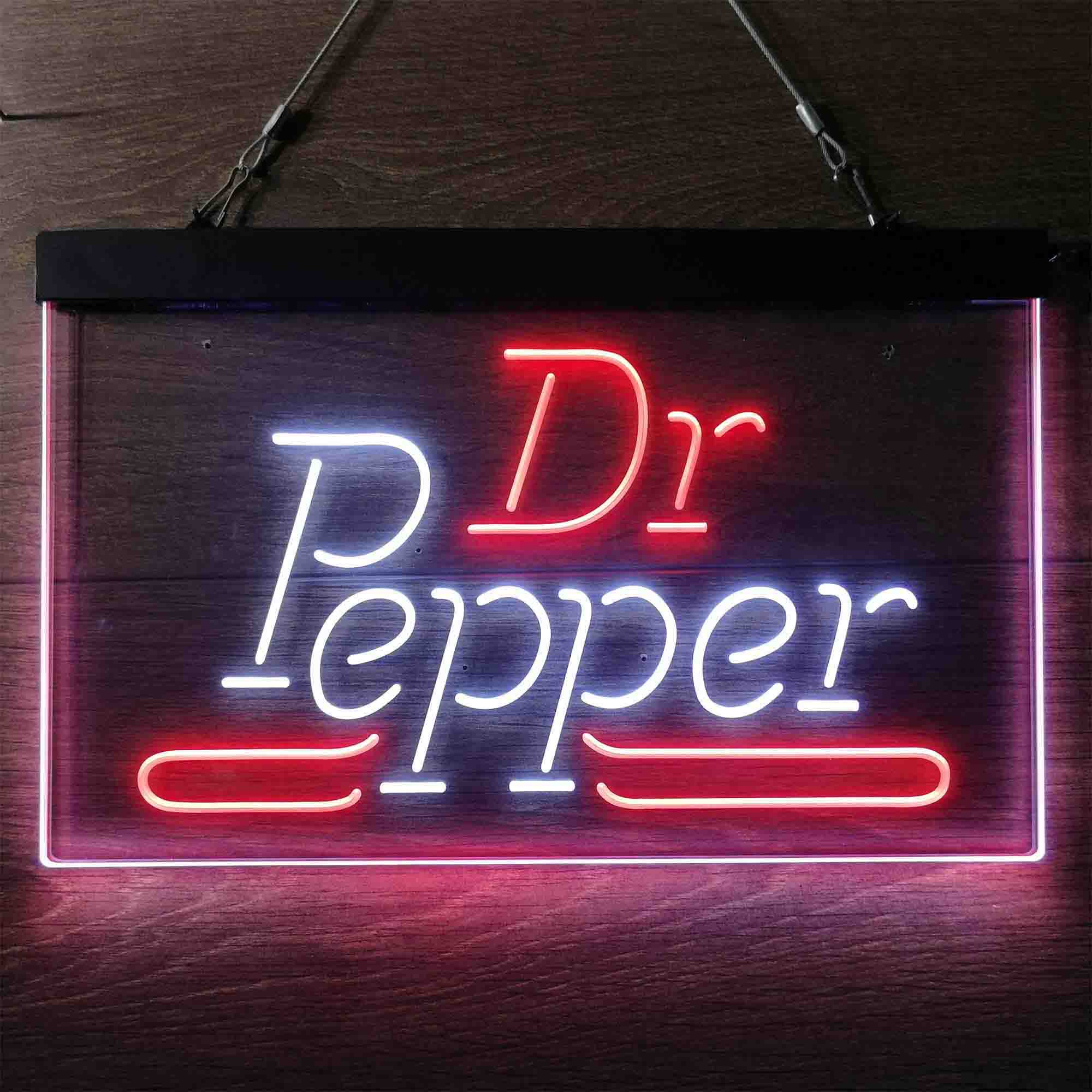 Dr Pepper Wordmark Logo Neon LED Sign