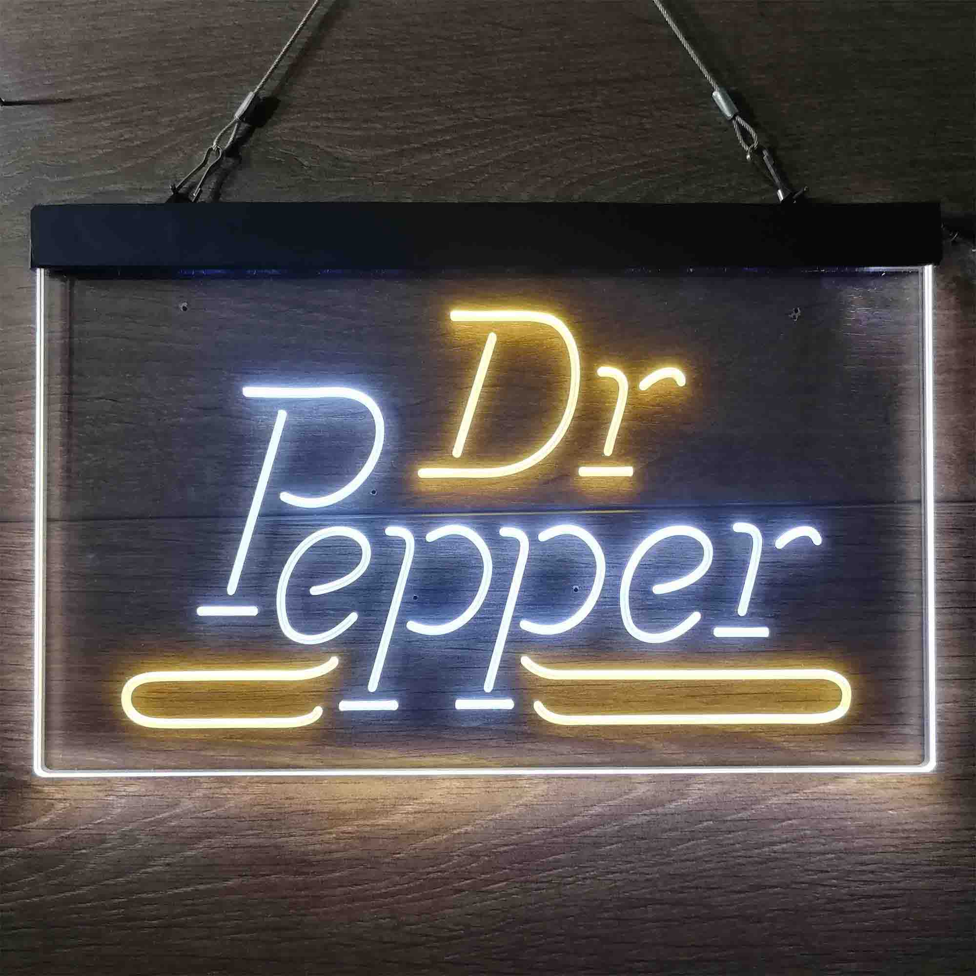 Dr Pepper Wordmark Logo Neon LED Sign