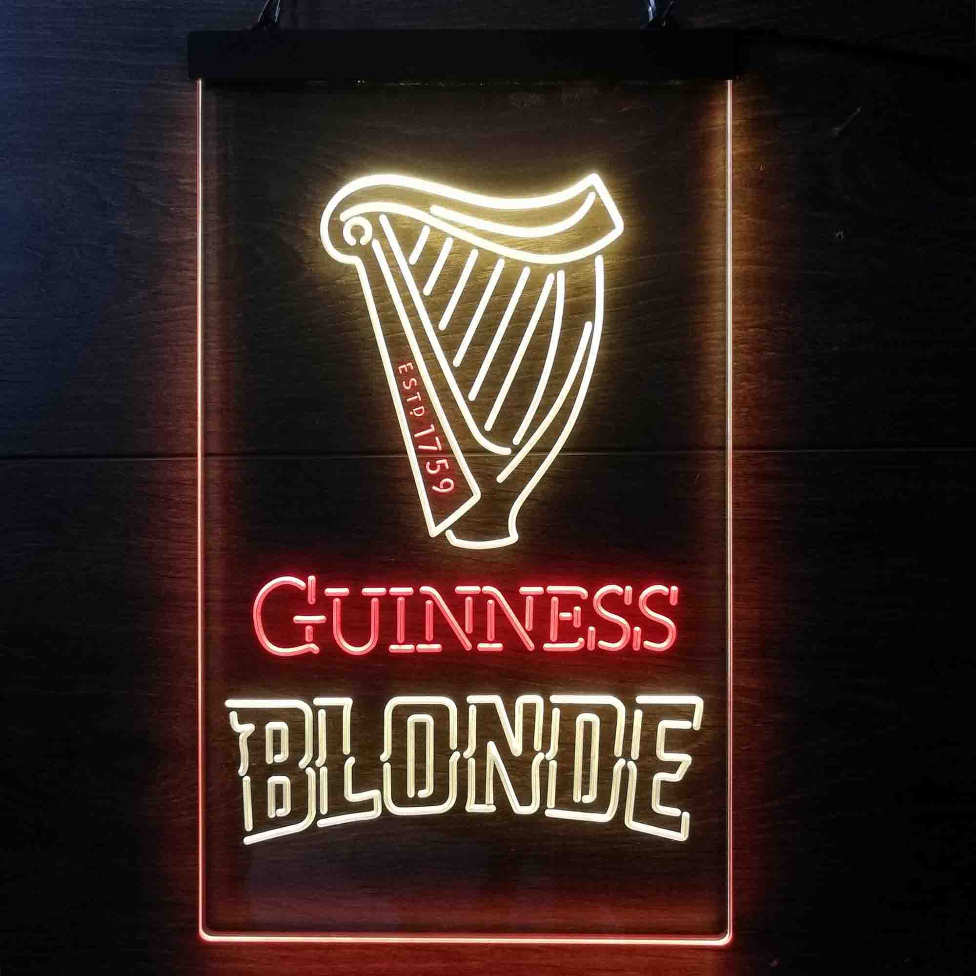 Guinness Blonde Golden Beer Neon LED Sign