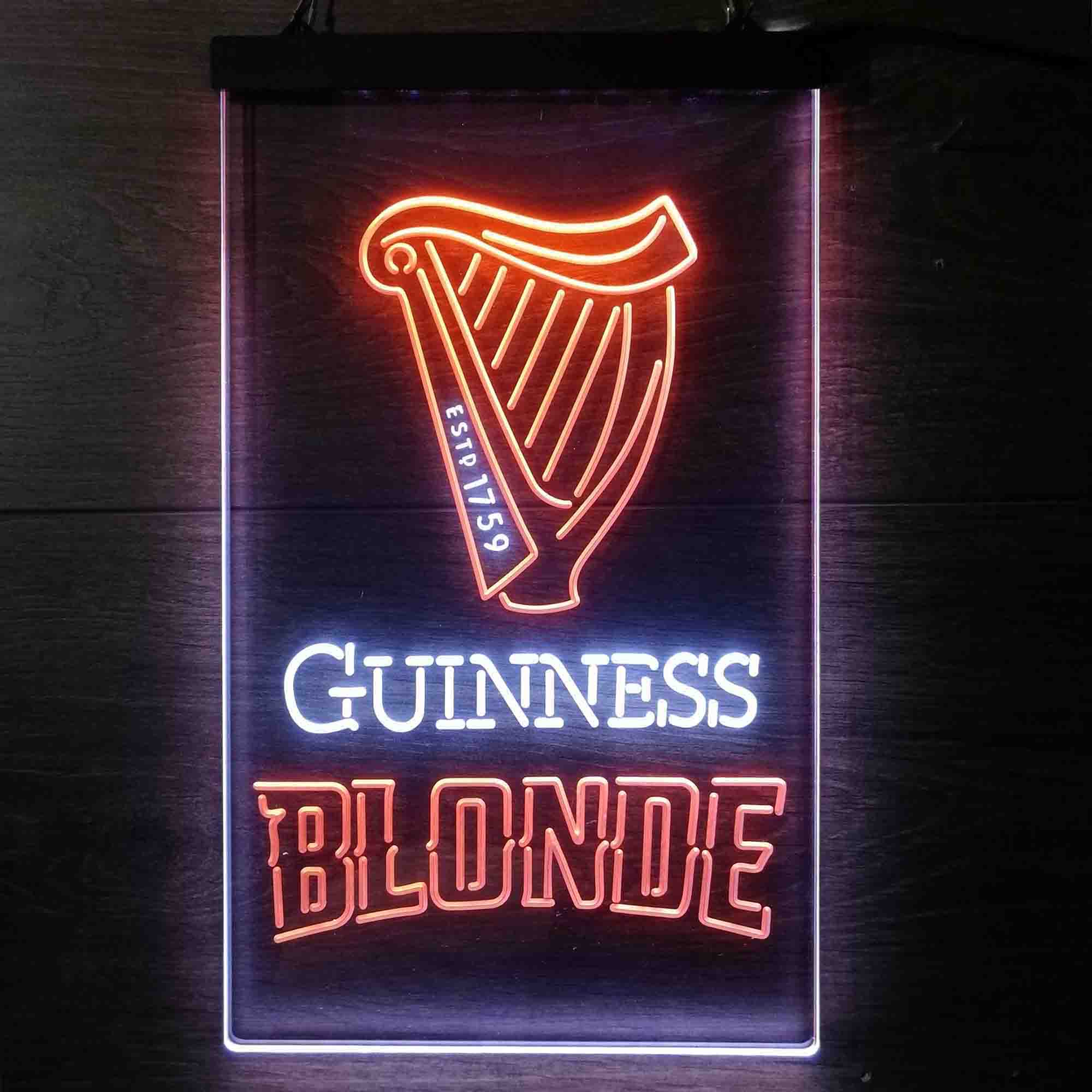 Guinness Blonde Golden Beer Neon LED Sign