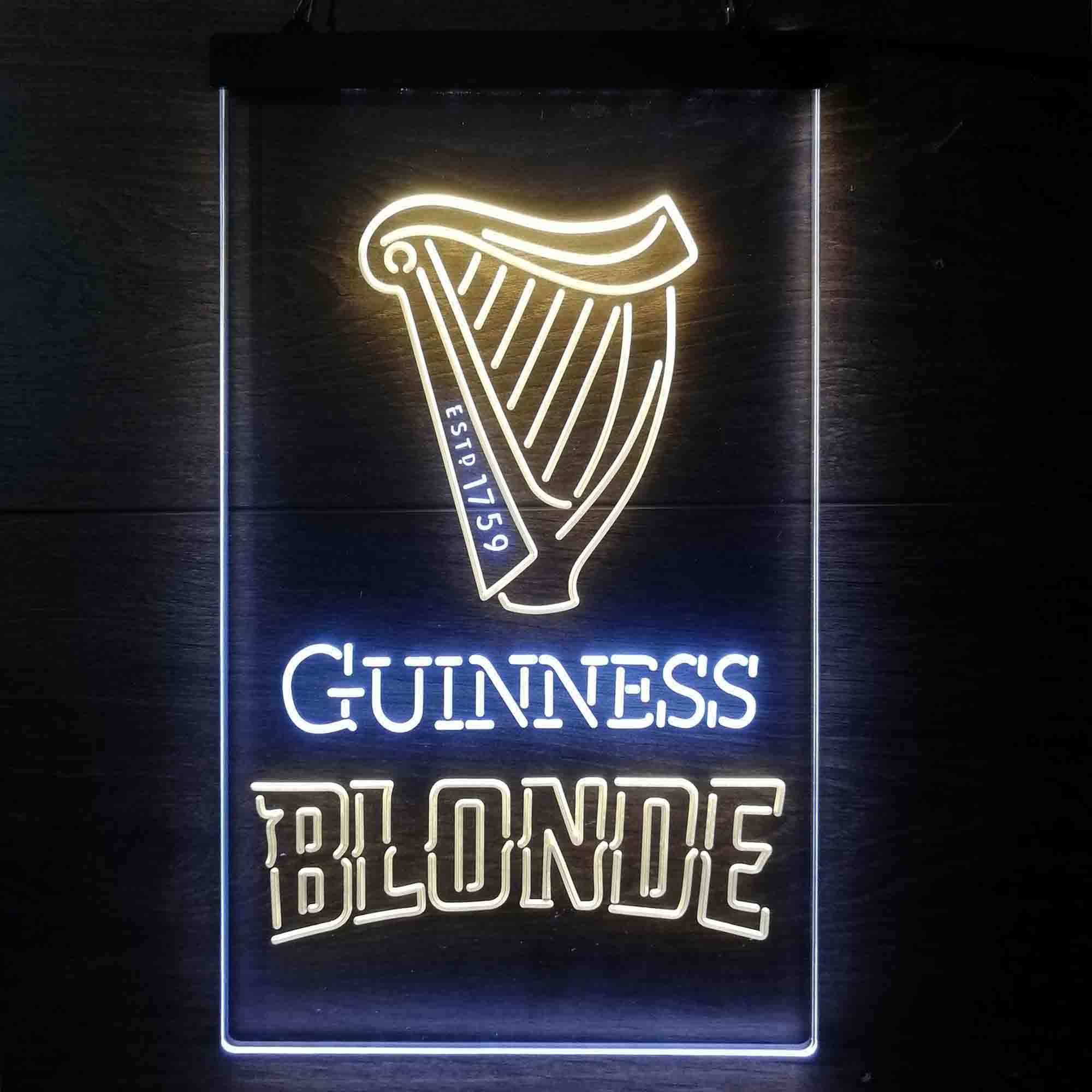 Guinness Blonde Golden Beer Neon LED Sign