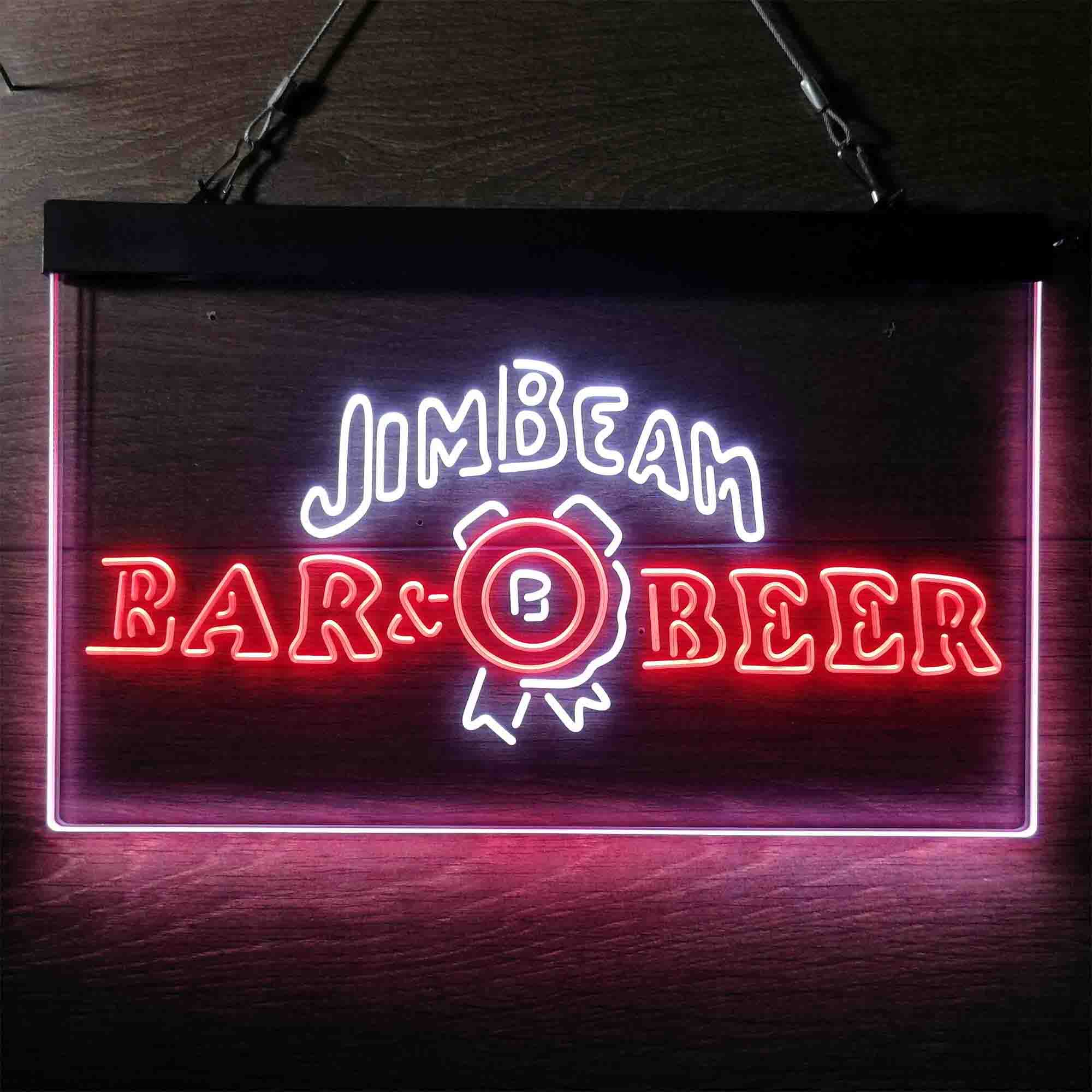 Jim Beam Bar Beer Neon LED Sign