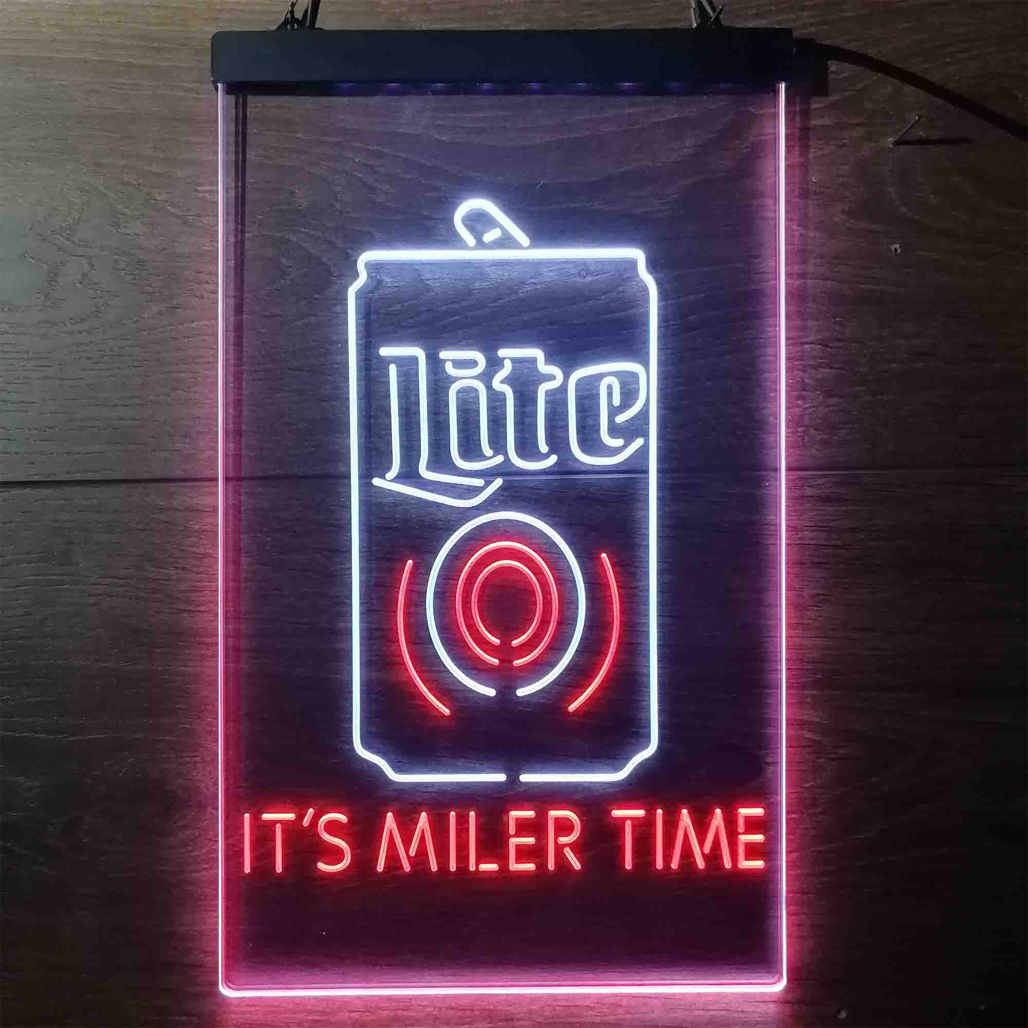 Miller Lite It's Miller Time Neon LED Sign