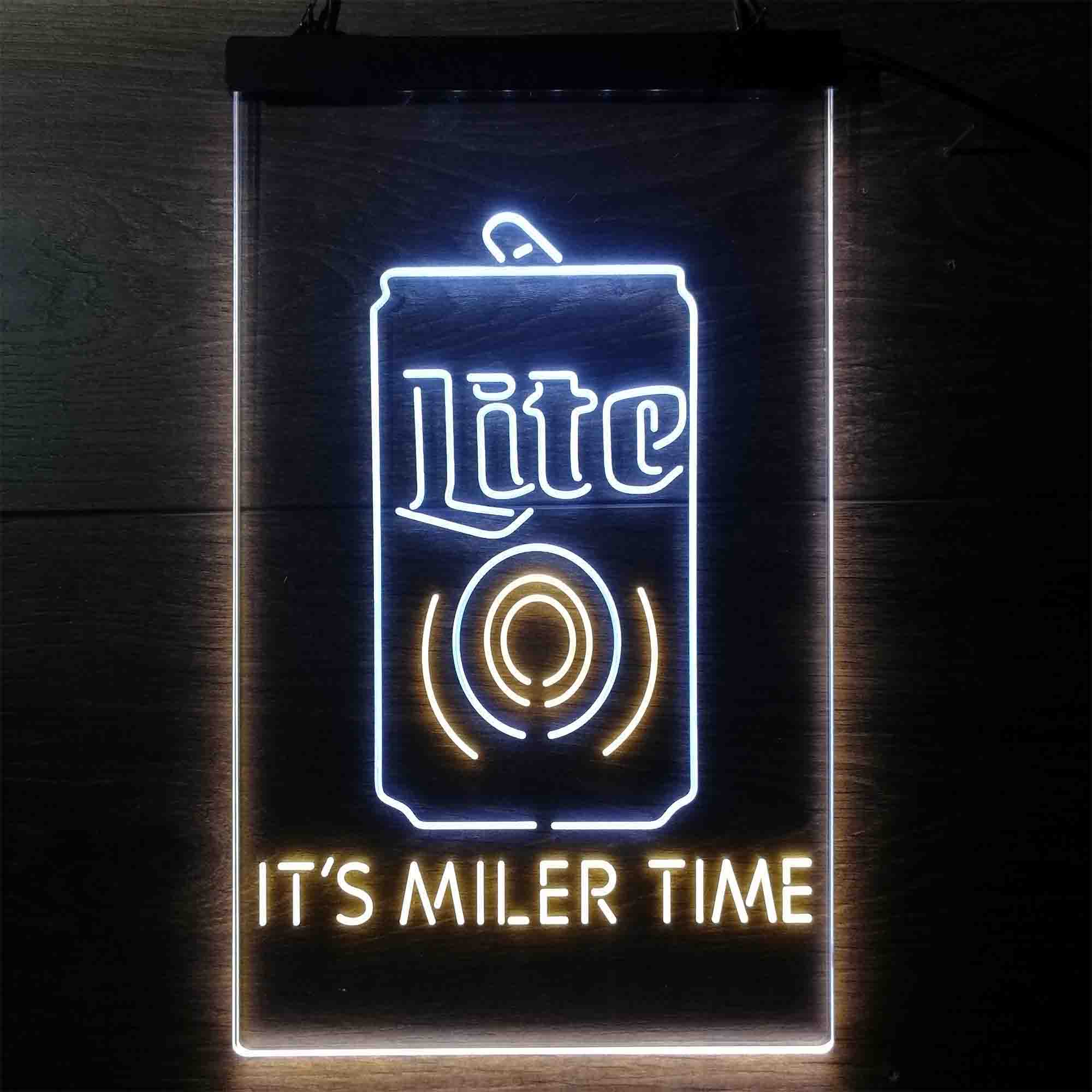 Miller Lite It's Miller Time Neon LED Sign