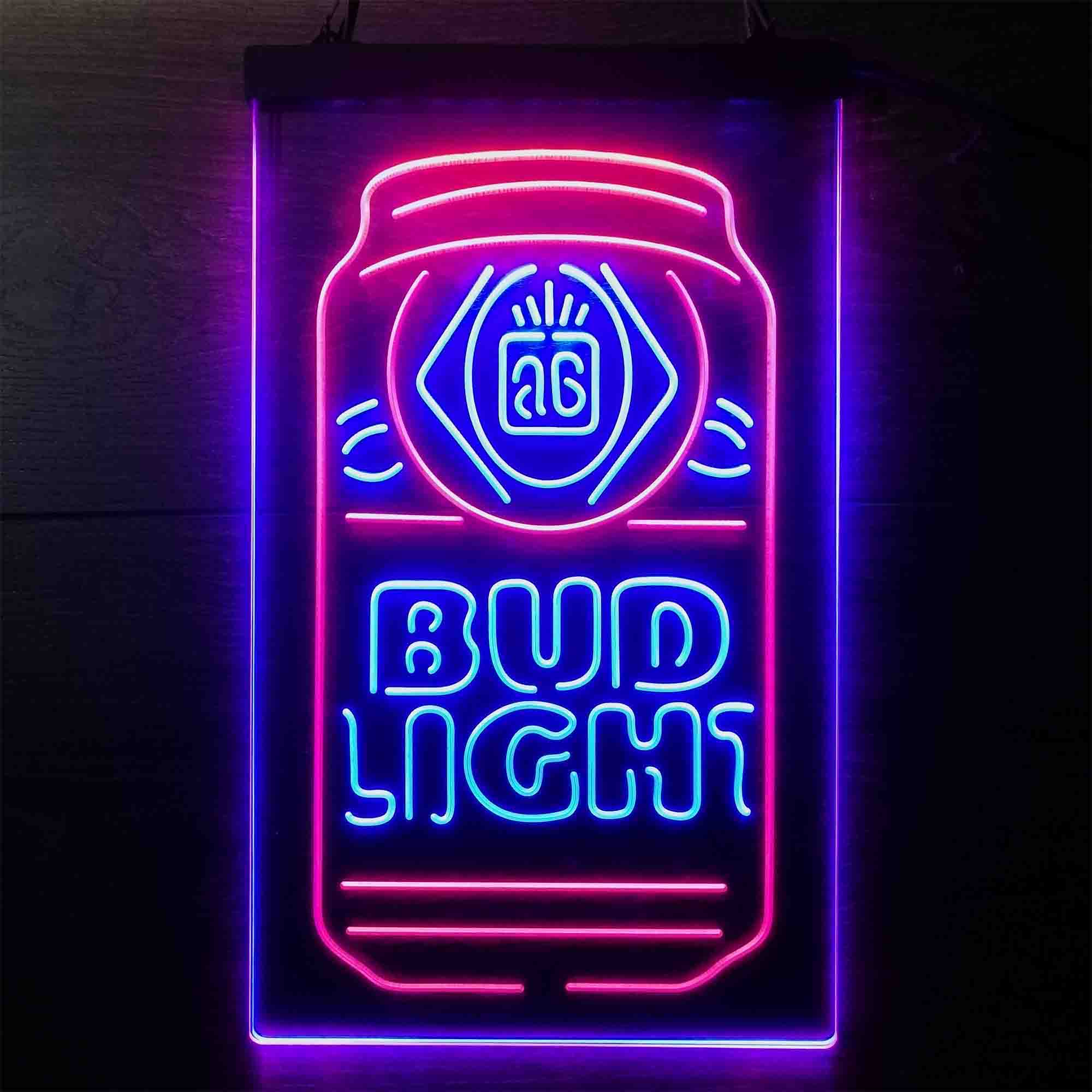 Budlight Beer Can Neon LED Sign