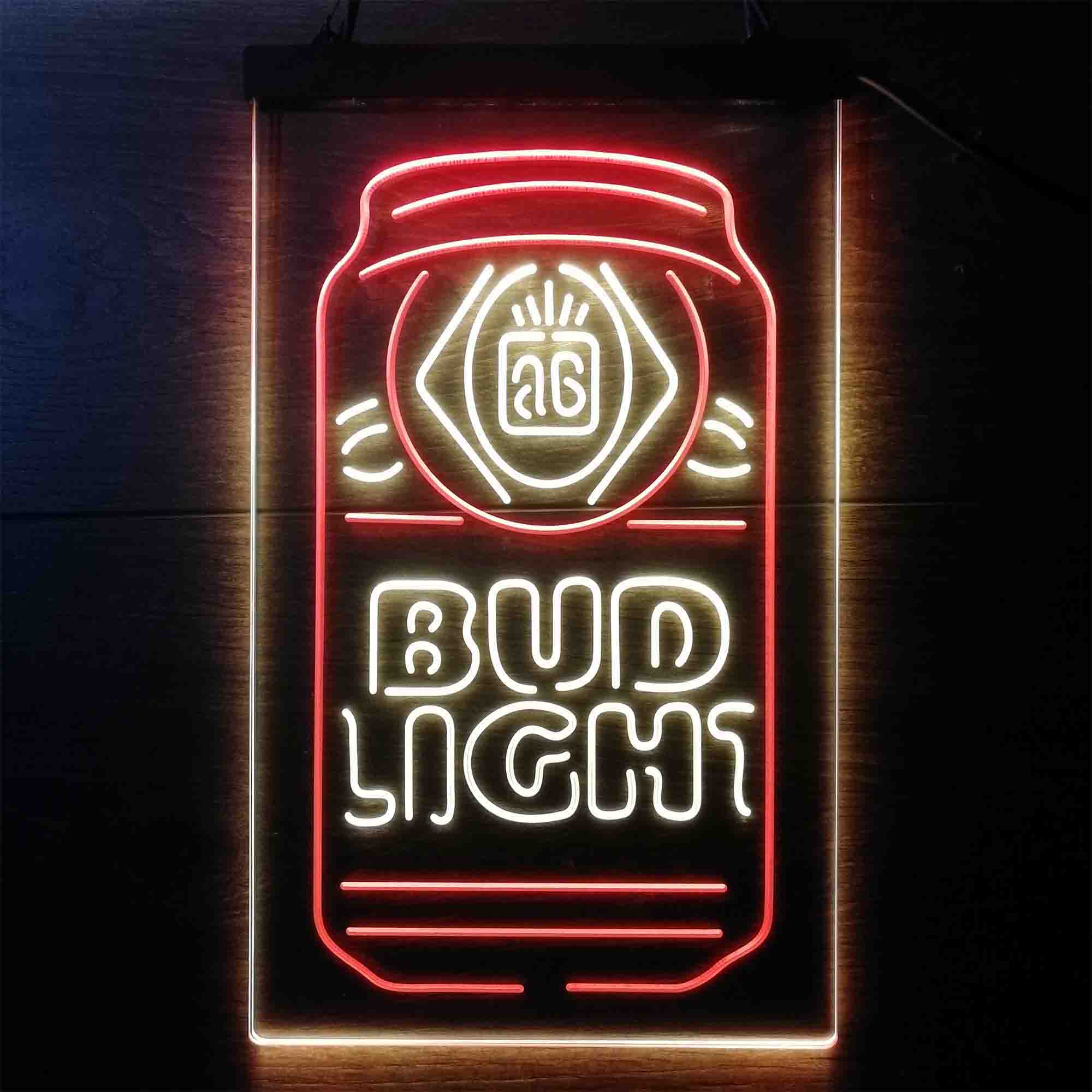 Budlight Beer Can Neon LED Sign