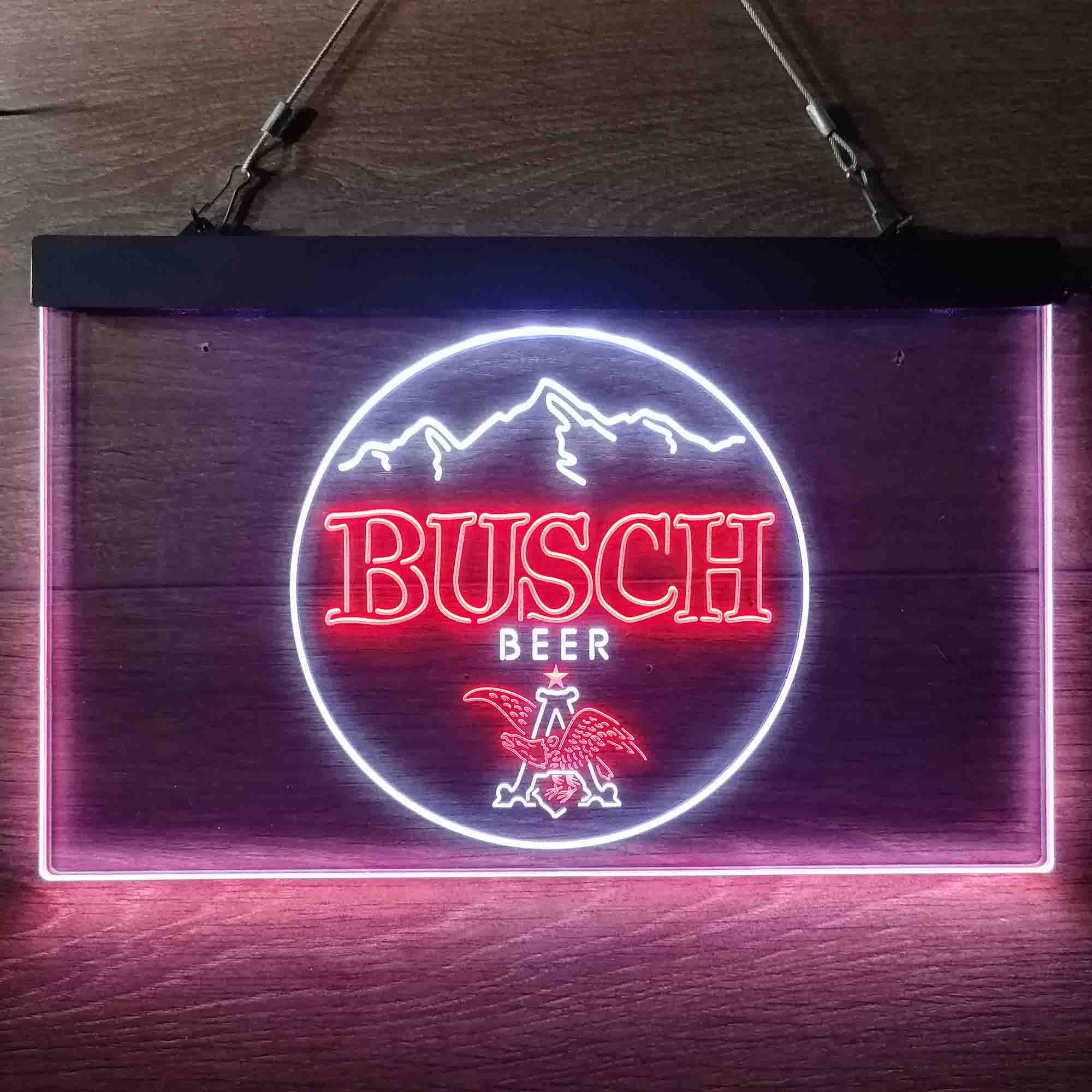 Busch Eagle Mountain Beer Neon LED Sign