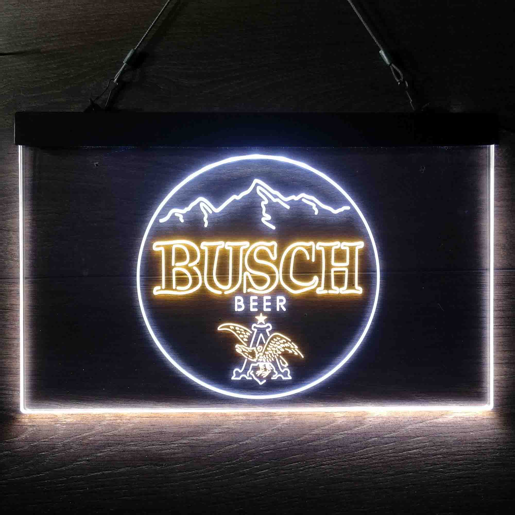 Busch Eagle Mountain Beer Neon LED Sign