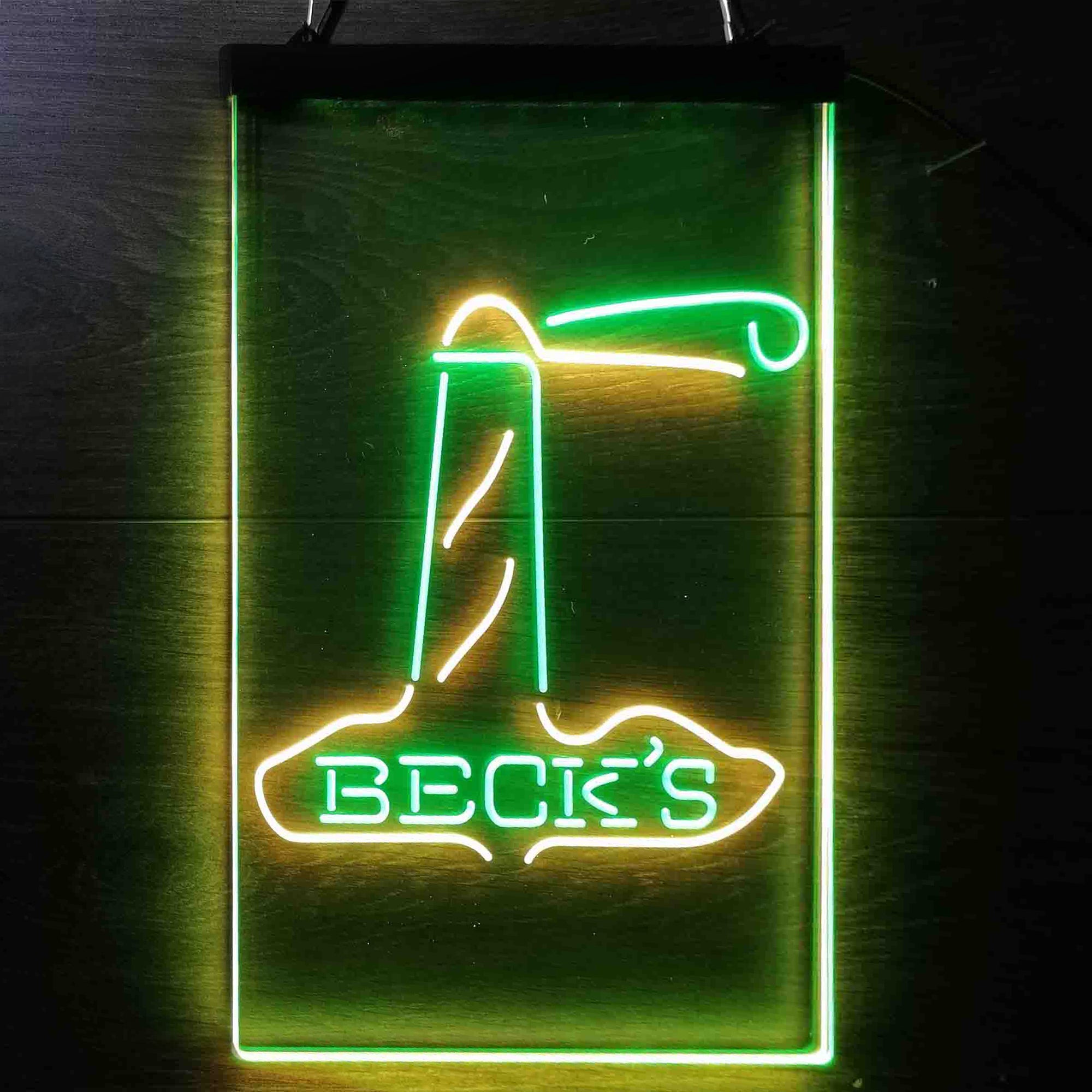 Beck's Lighthouse Island Beer Neon LED Sign