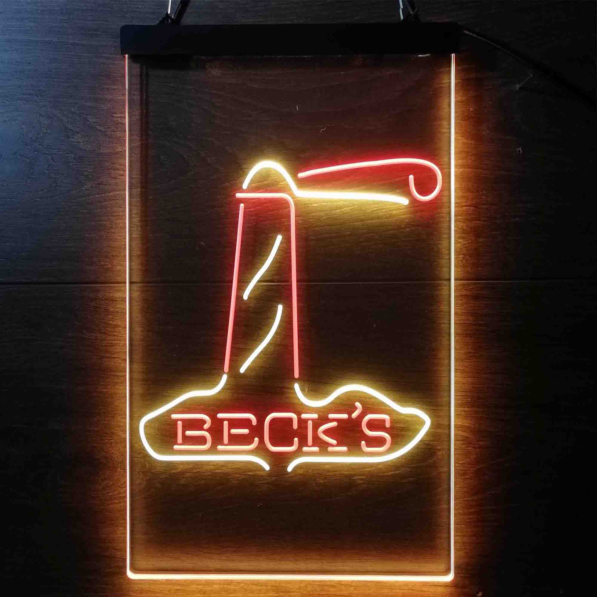 Beck's Lighthouse Island Beer Neon LED Sign