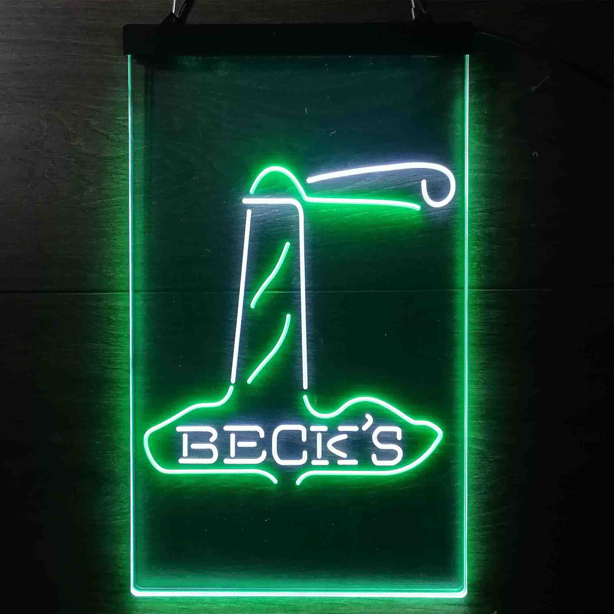 Beck's Lighthouse Island Beer Neon LED Sign