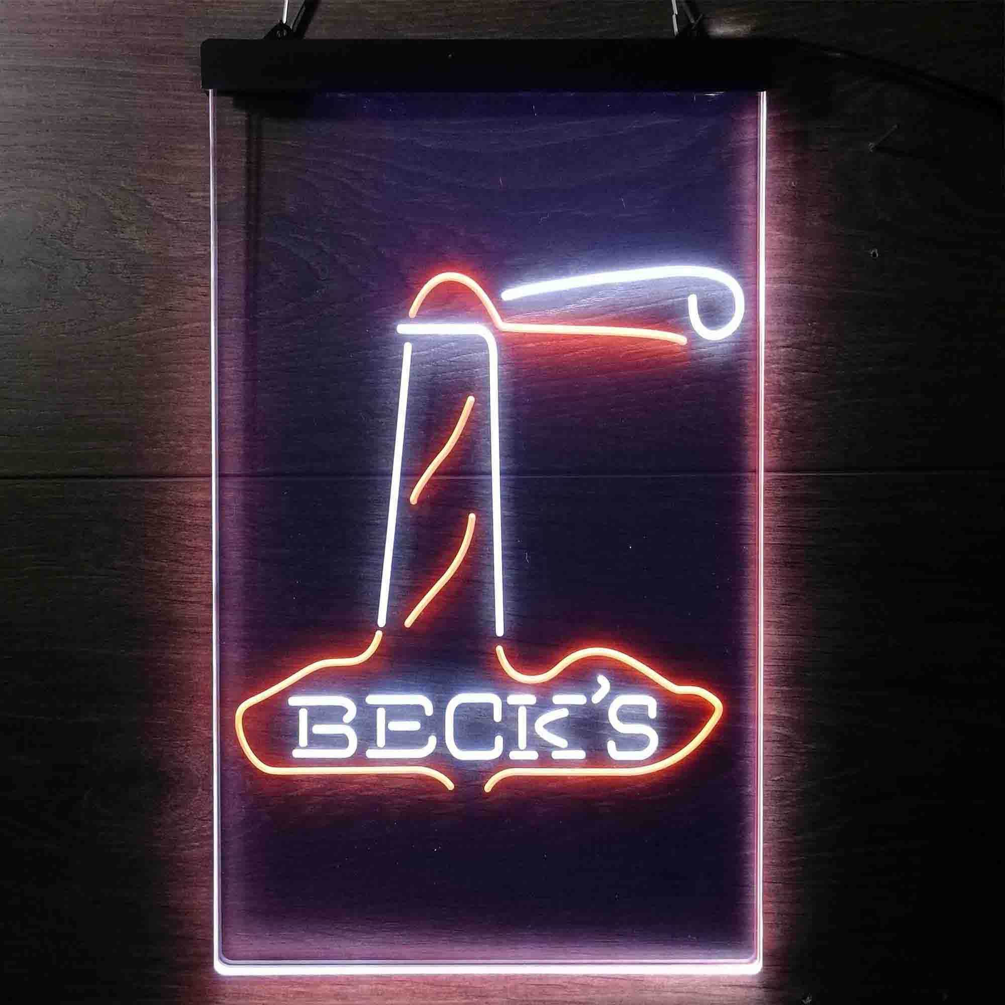 Beck's Lighthouse Island Beer Neon LED Sign