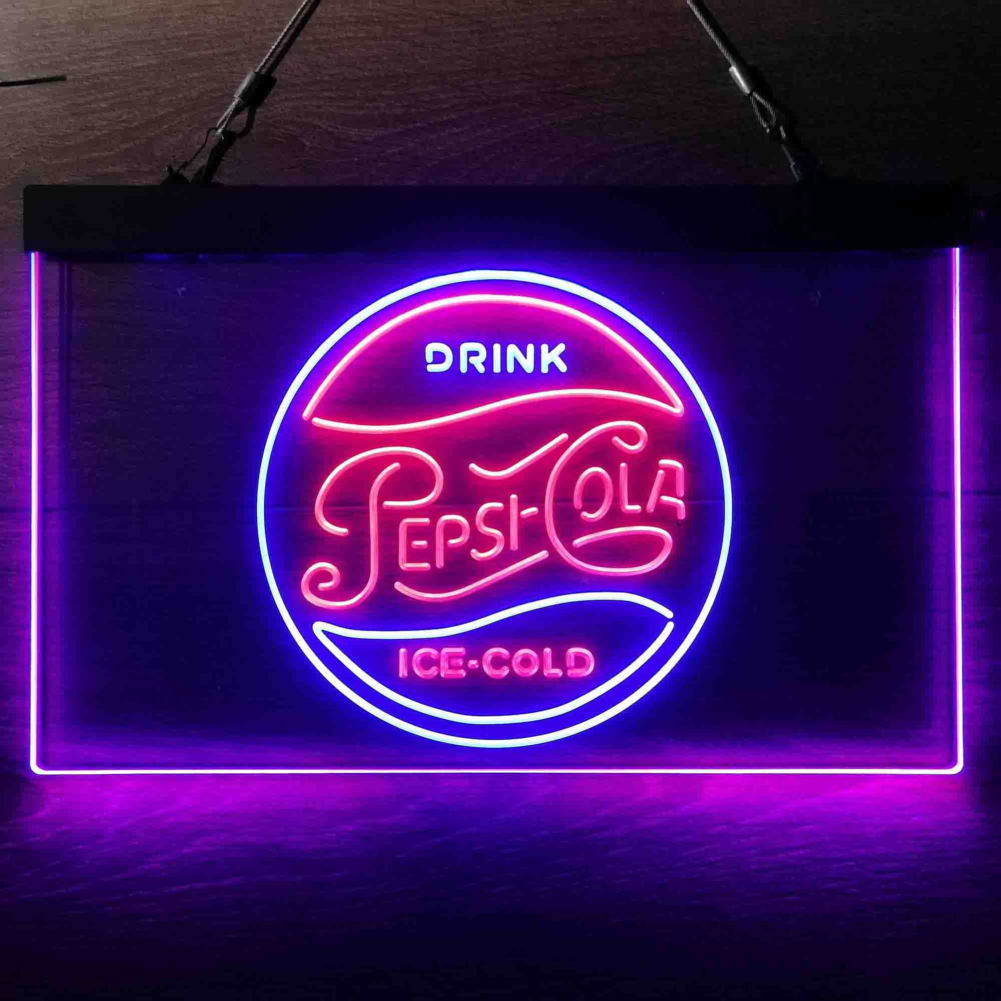 Drink Ice-Cold Pepsi Cola Neon LED Sign