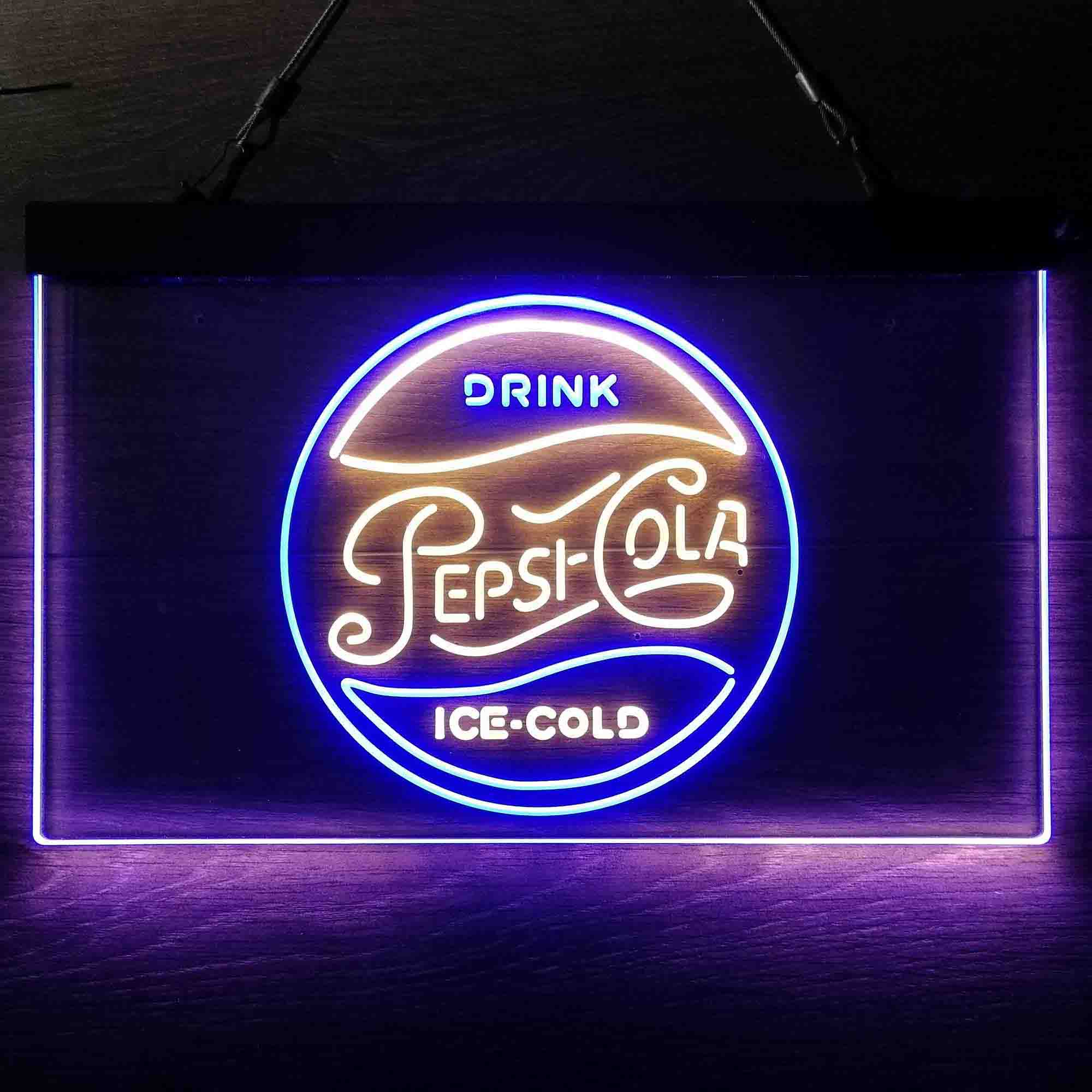 Pepsi Led Sign Drink Ice-Cold Pepsi Cola Neon Sign - LED LAB CAVE