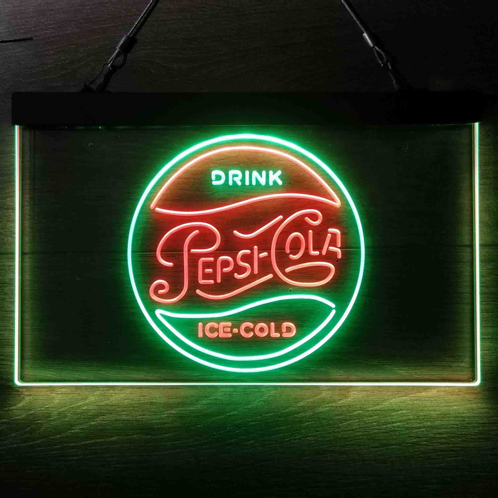 Drink Ice-Cold Pepsi Cola Neon LED Sign