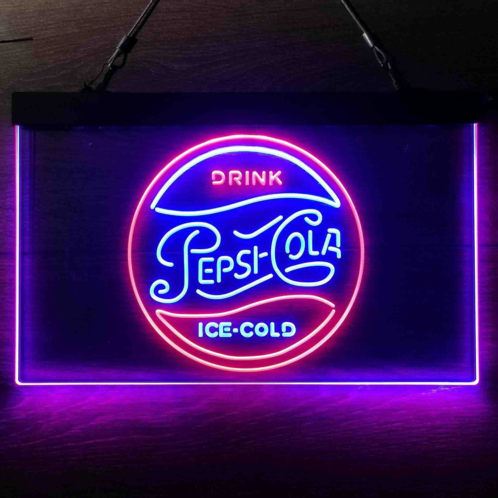 Drink Ice-Cold Pepsi Cola Neon LED Sign