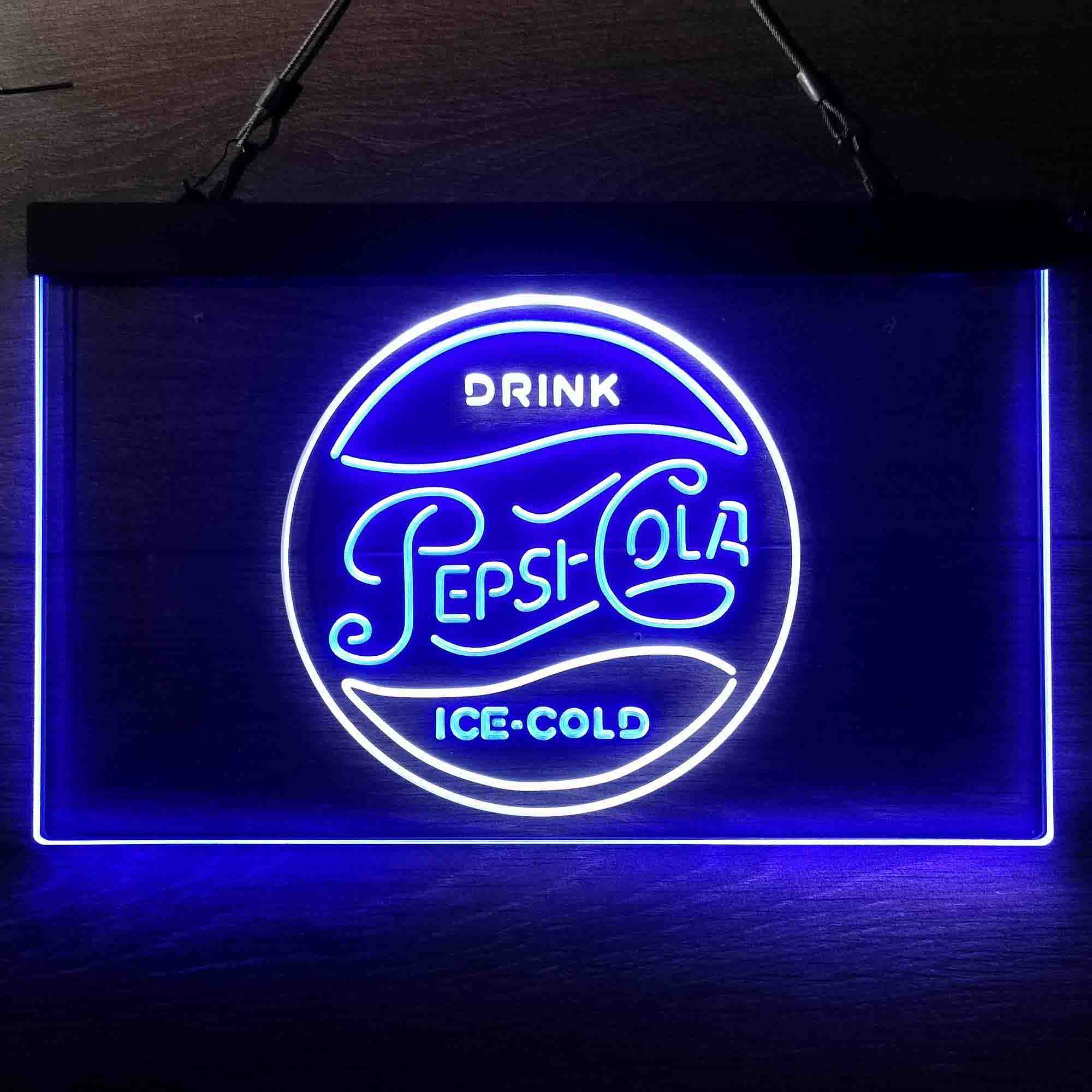 Drink Ice-Cold Pepsi Cola Neon LED Sign