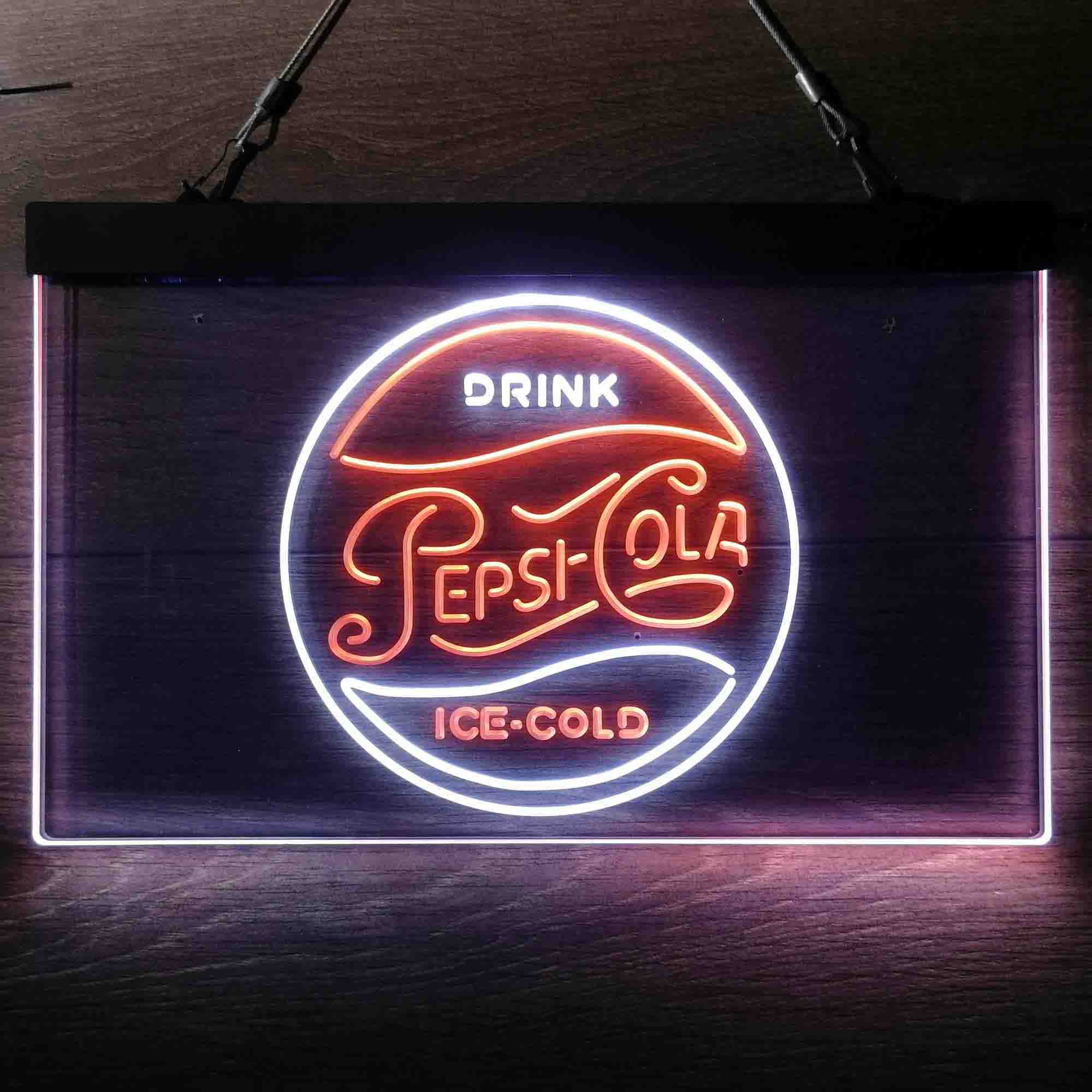 Drink Ice-Cold Pepsi Cola Neon LED Sign