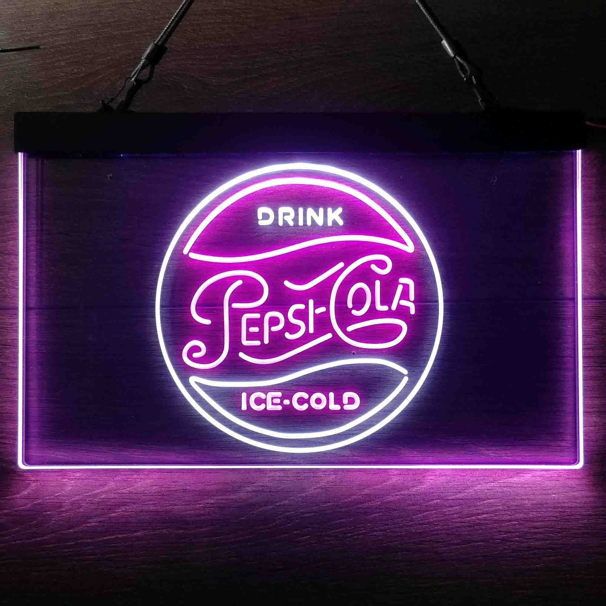 Drink Ice-Cold Pepsi Cola Neon LED Sign