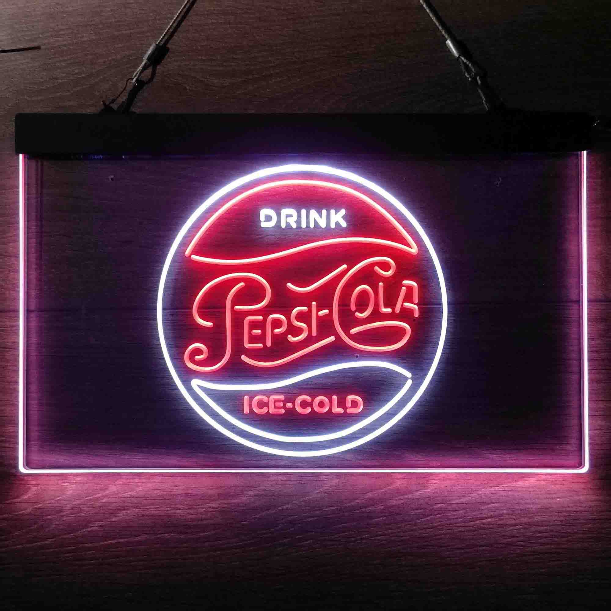 Drink Ice-Cold Pepsi Cola Neon LED Sign