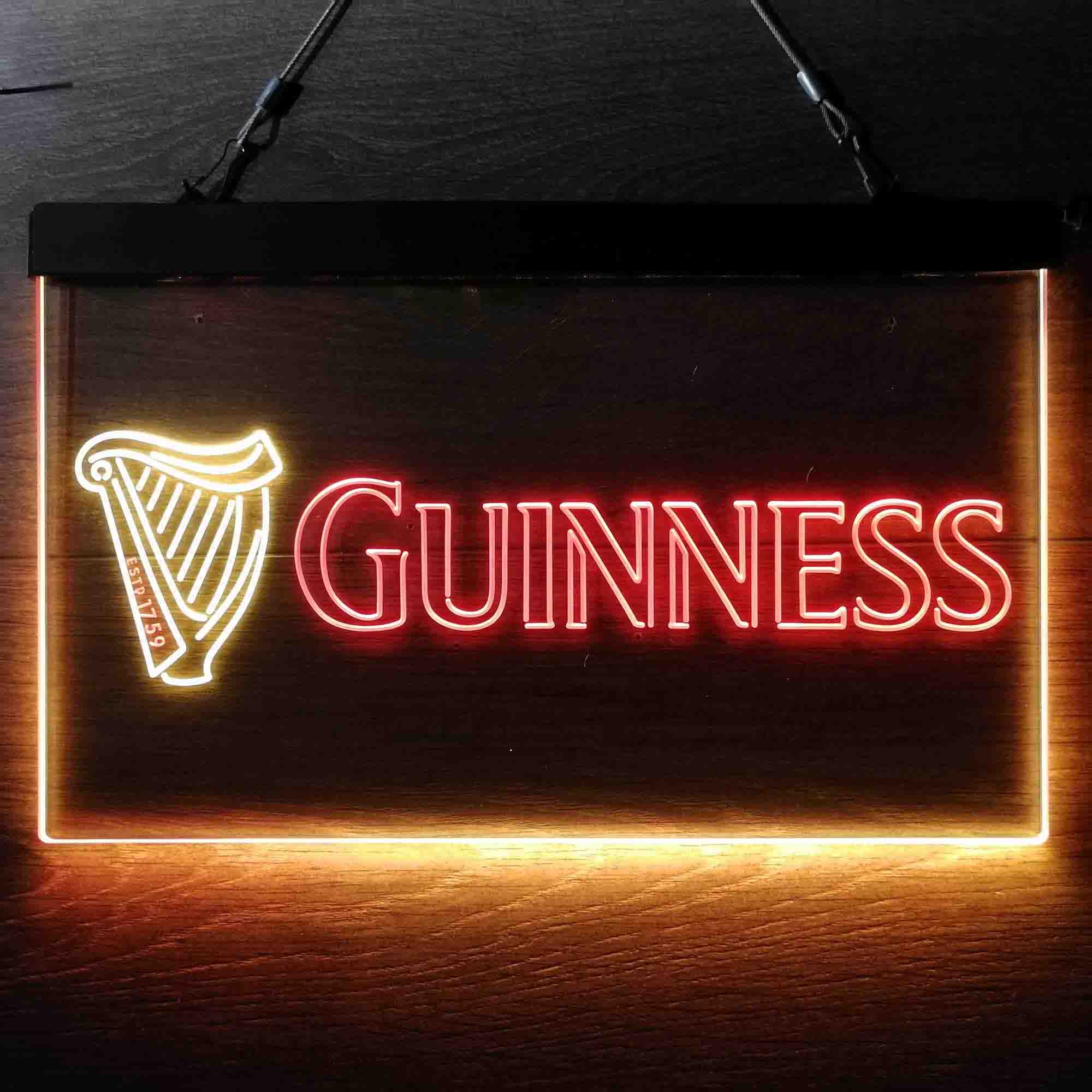 Guinness Dark Stout Beer Neon LED Sign