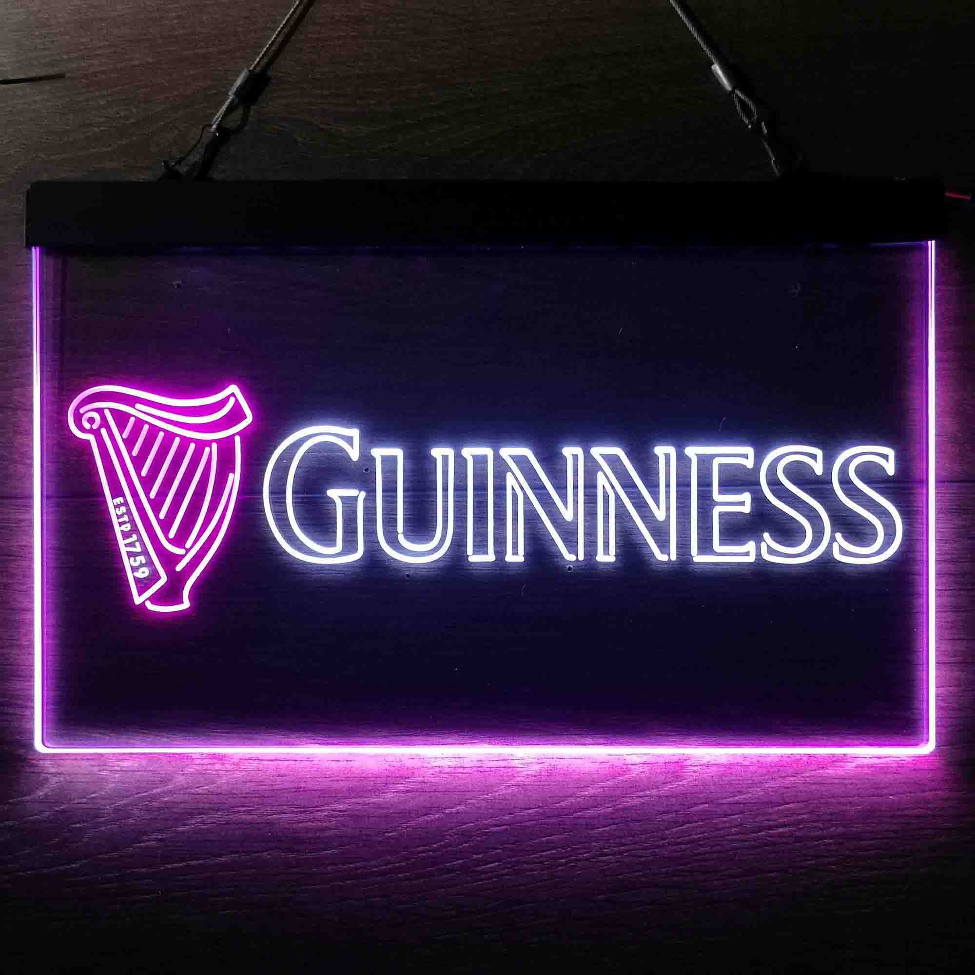 Guinness Dark Stout Beer Neon LED Sign