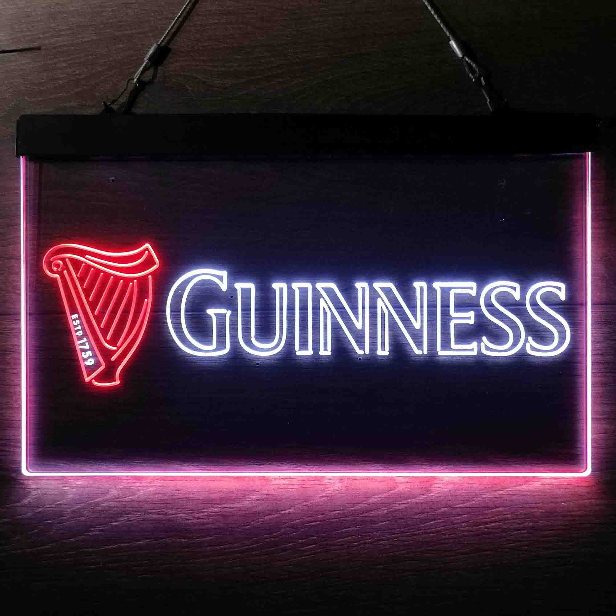 Guinness Dark Stout Beer Neon LED Sign