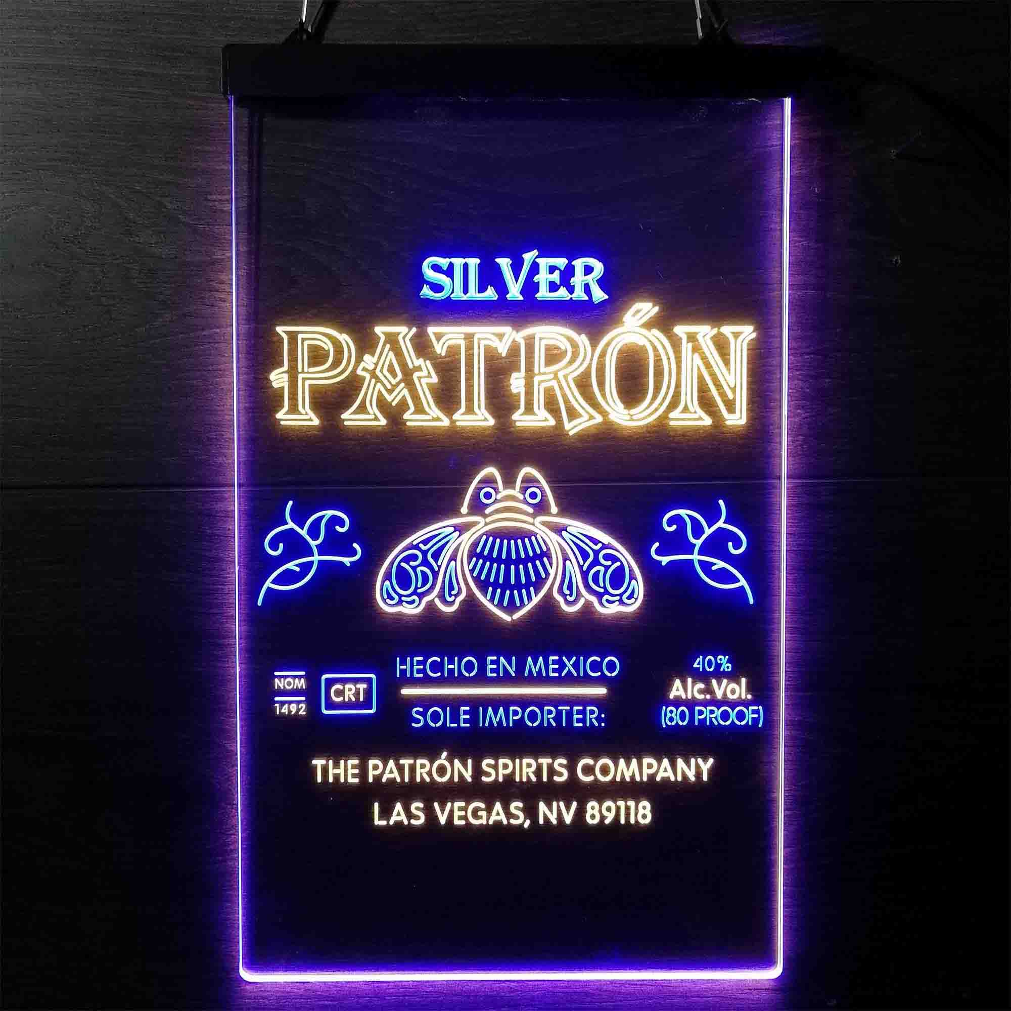 Patron Silver Tequila Wine Neon Sign - LED LAB CAVE